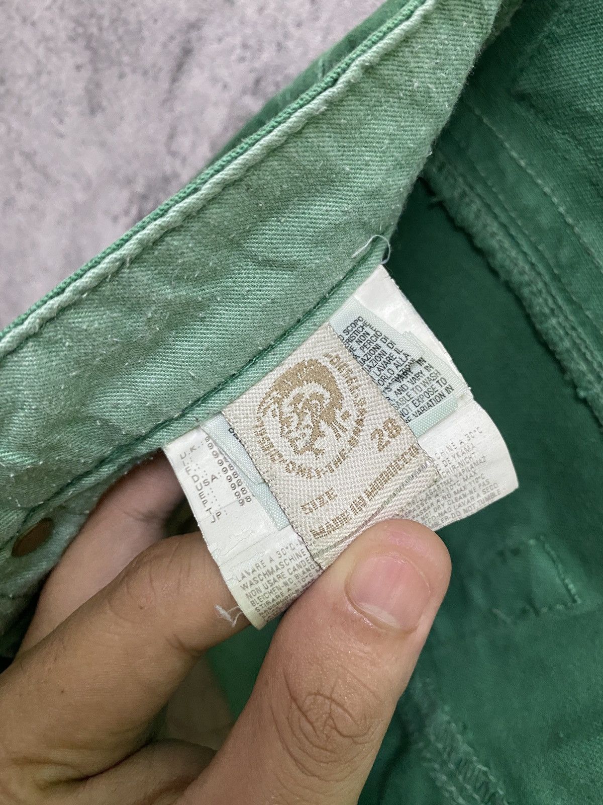 Diesel DIESEL INDUSTRY Green Reconstructed Distressed Pant Size US 30 / EU 46 - 20 Thumbnail
