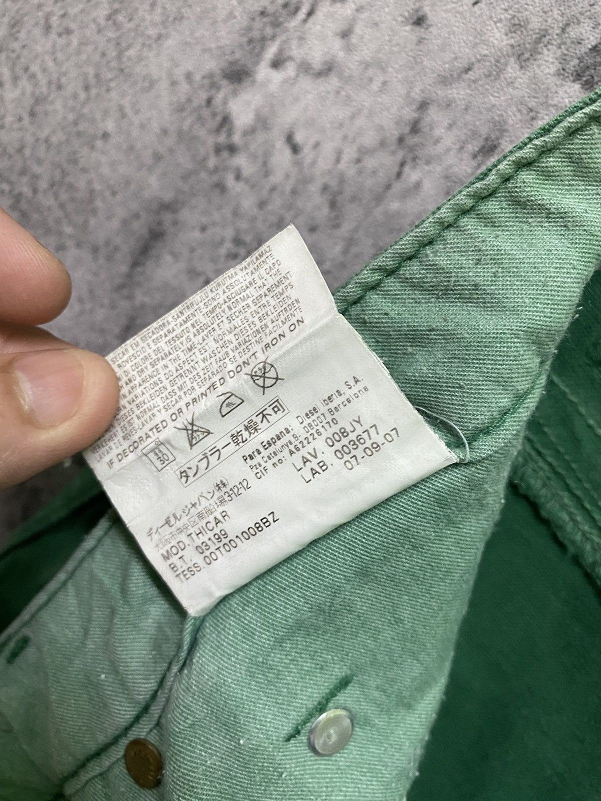 Diesel DIESEL INDUSTRY Green Reconstructed Distressed Pant Size US 30 / EU 46 - 23 Thumbnail
