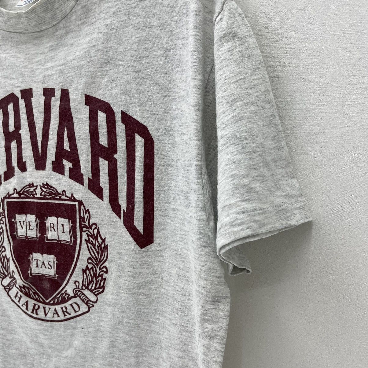 Vintage Vintage 90s Harvard T-Shirt Big Logo Size US L / EU 52-54 / 3 - 3 Thumbnail