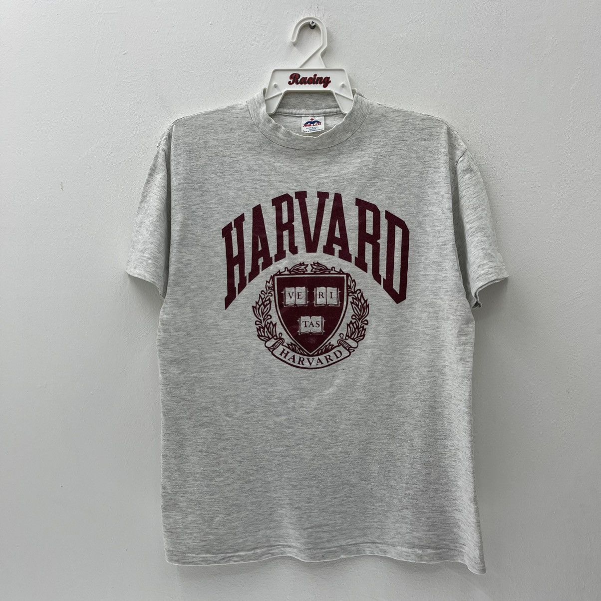 Vintage Vintage 90s Harvard T-Shirt Big Logo Size US L / EU 52-54 / 3 - 1 Thumbnail