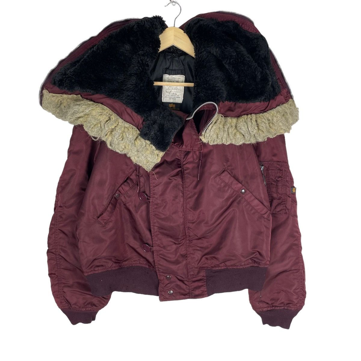 ❄️ALPHA INDUSTRIES TYPE N2B ATTACH FUR HOODIE JACKET