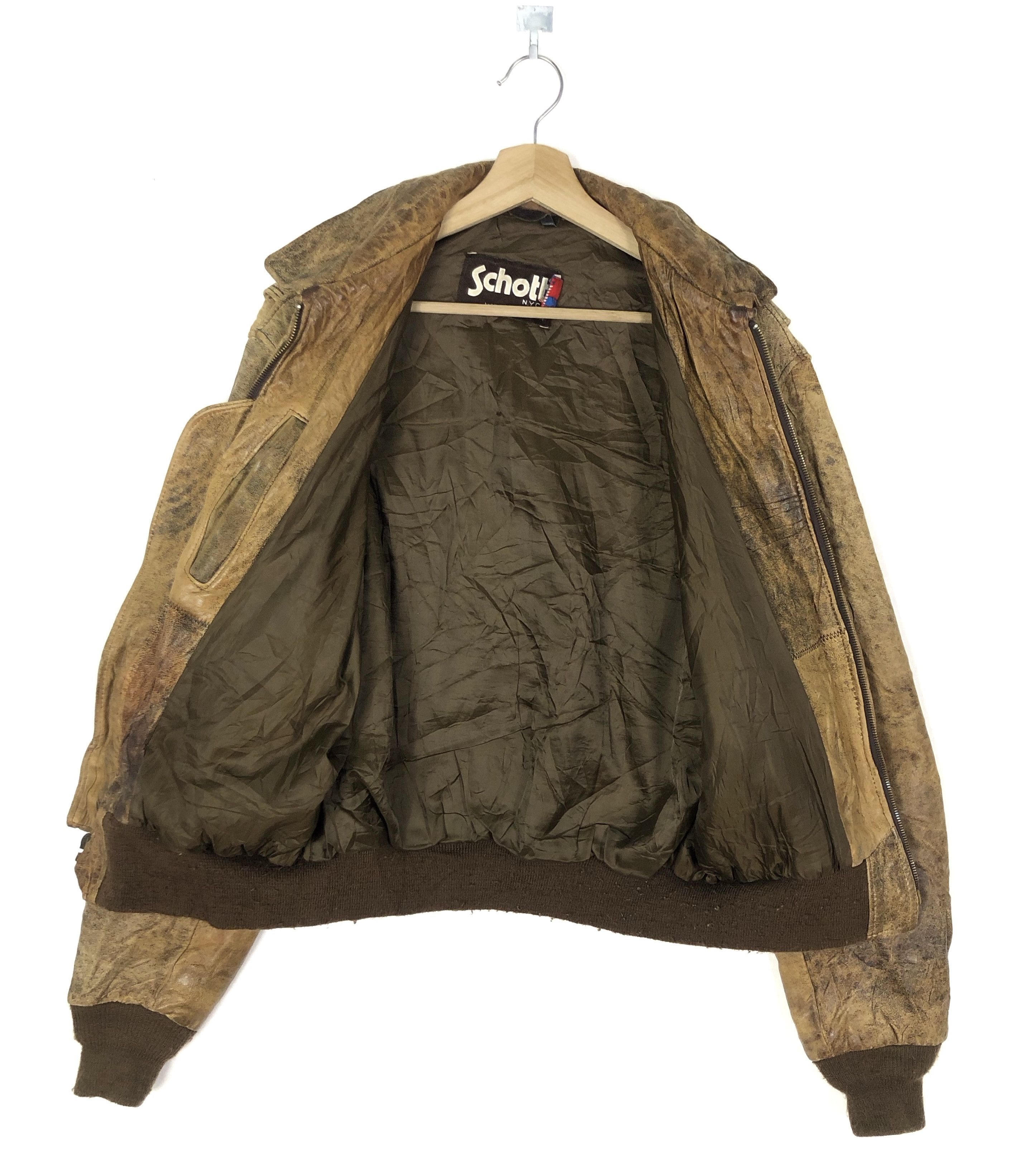 Schott VINTAGE 90’S SCHOTT FLIGHT LEATHER JACKET IN SIZE 44 Size US L / EU 52-54 / 3 - 2 Thumbnail