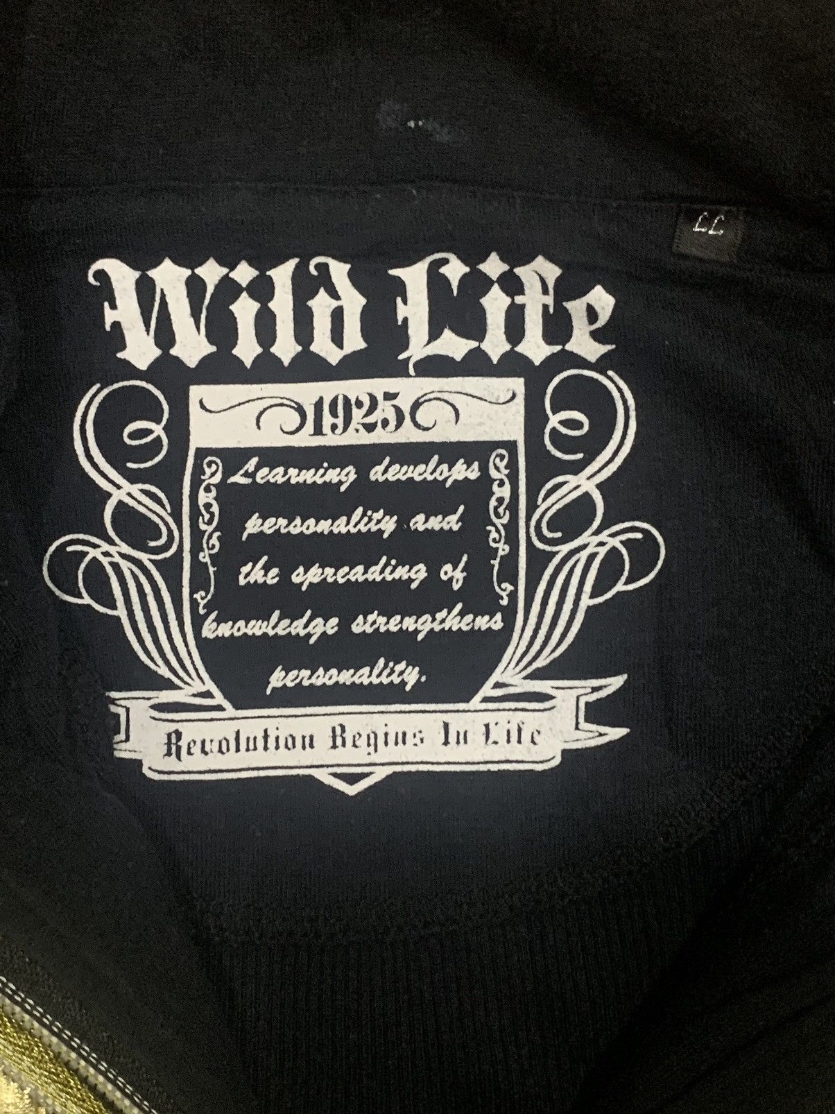 14th Addiction × If Six Was Nine × Seditionaries Wild Life Half Zipper Punk Gothic Style Shirt Size US XL / EU 56 / 4 - 10 Thumbnail