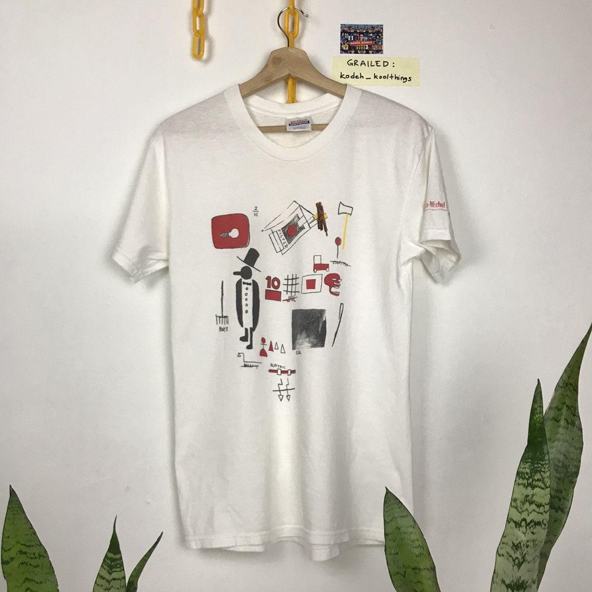 image of Art x Jean Michel Basquiat Vintage Jean Michel Basquiat in White, Men's (Size Small)