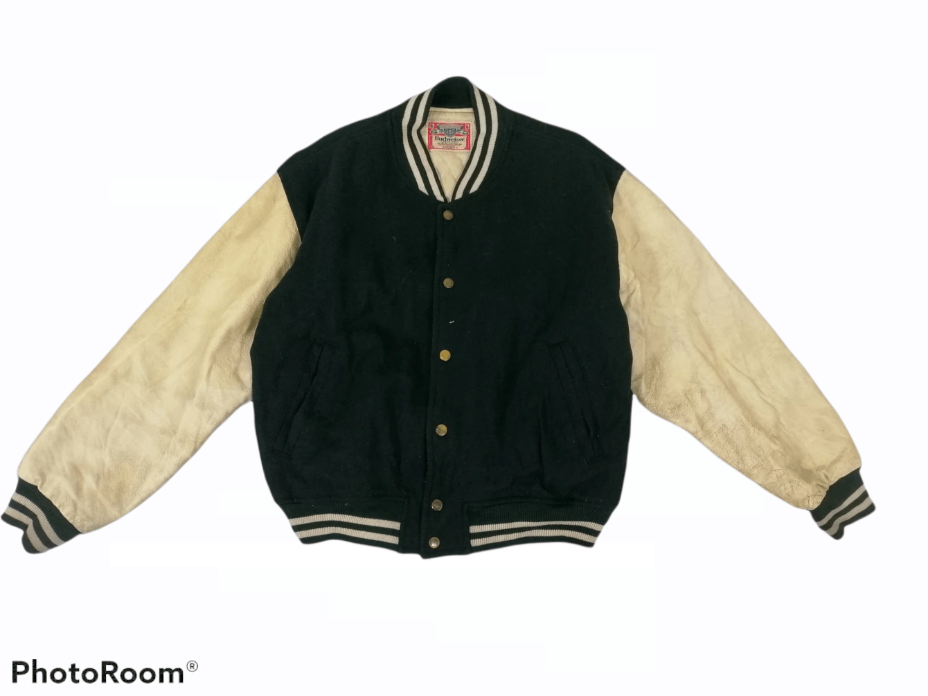 Budweiser × Vintage Varsity Budweiser Wool Leather/HarleyDavidson Size US M / EU 48-50 / 2 - 2 Thumbnail
