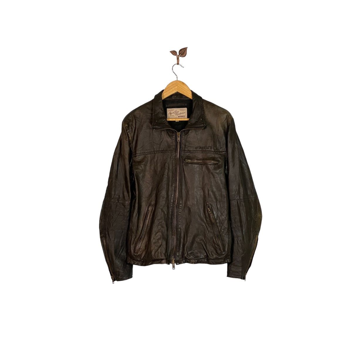 Genuine Leather Avirex Armed Forces Manufacturer Sheep Leather Jacket |  Grailed