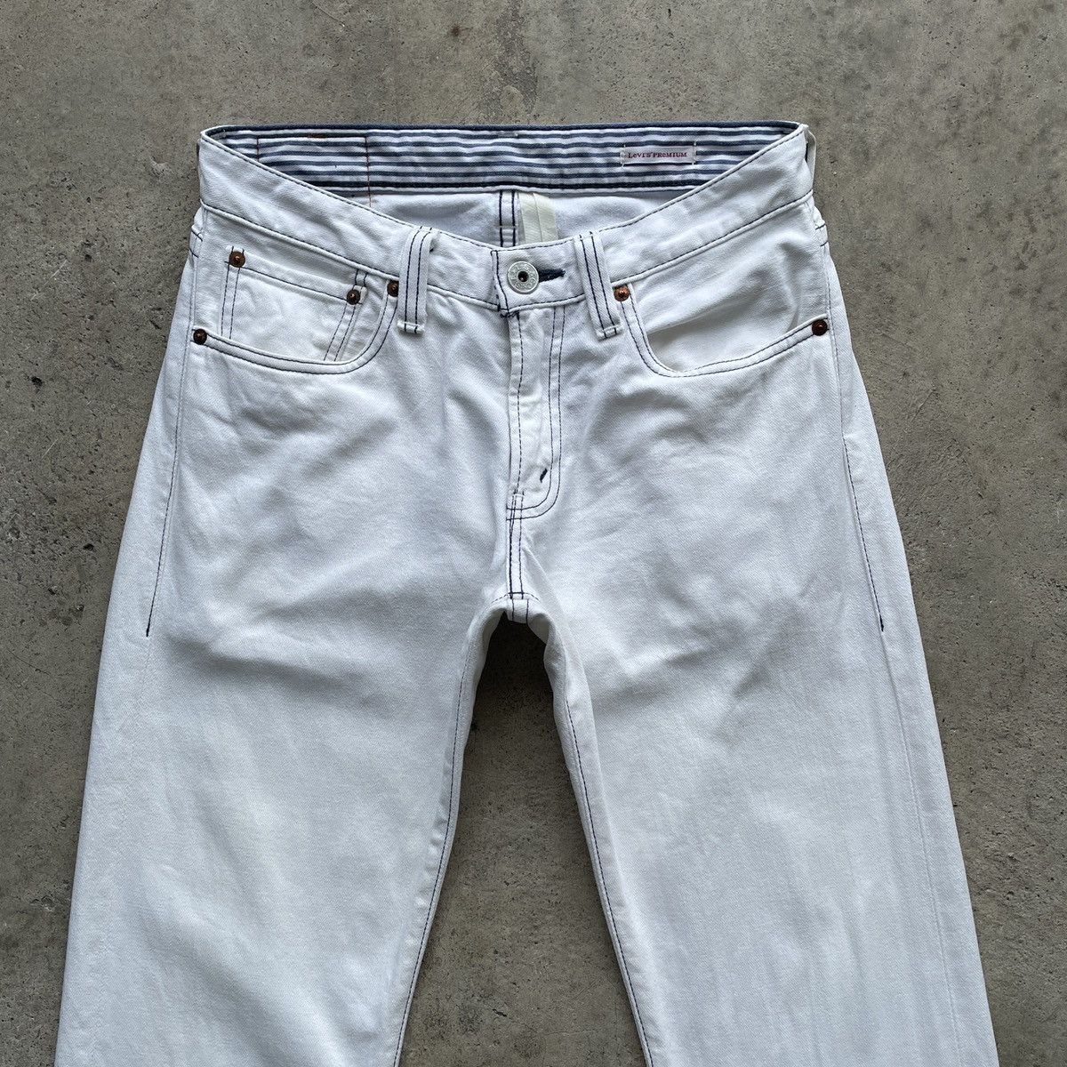 Levi's × Levi's Vintage Clothing × White's Boots Vintage Levi’s Premium 505 Whites Denim Jeans Pants W29 Size US 29 - 2 Thumbnail