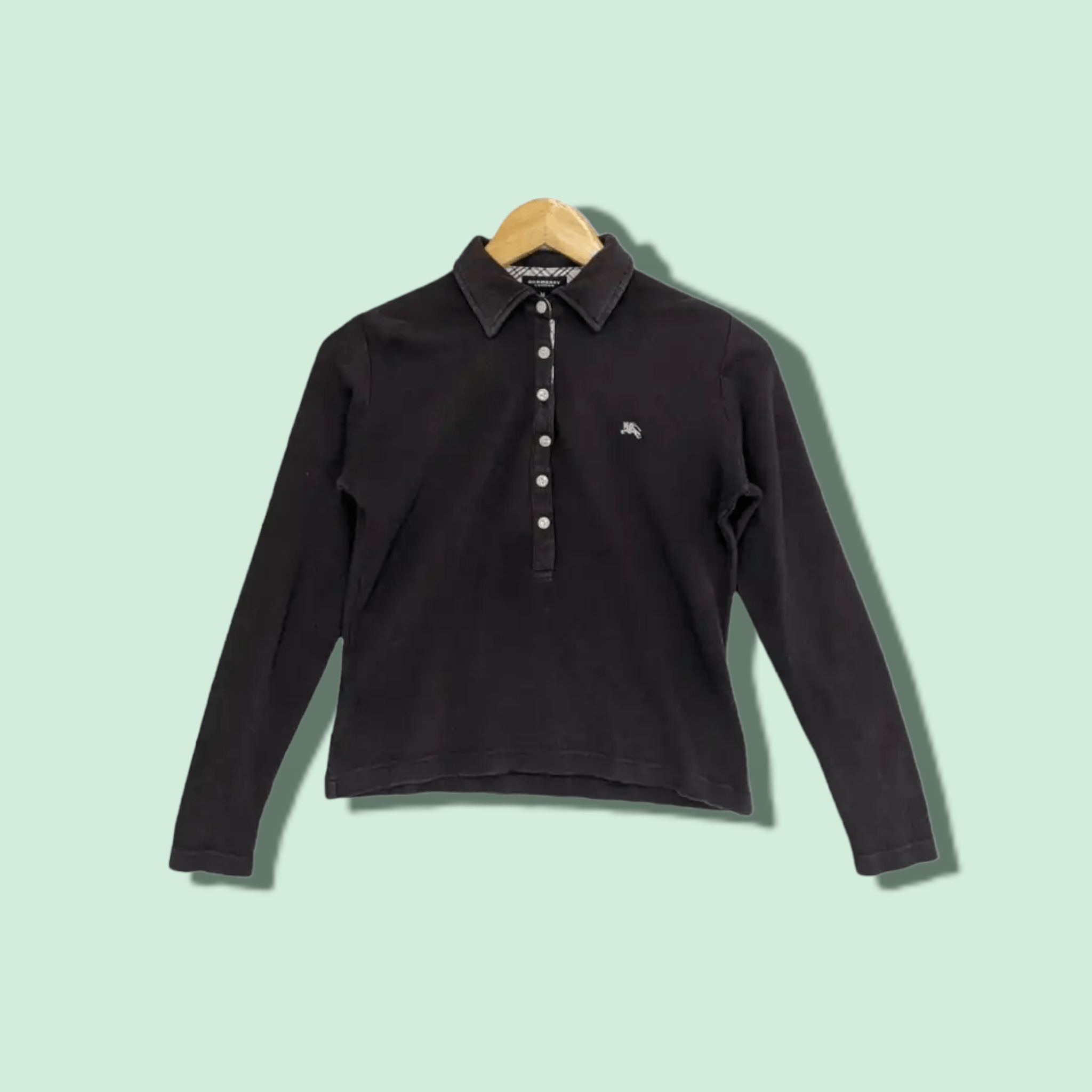 Burberry BURBERRY Long Sleeve Polo Shirt Size S / US 4 / IT 40 - 1 Thumbnail