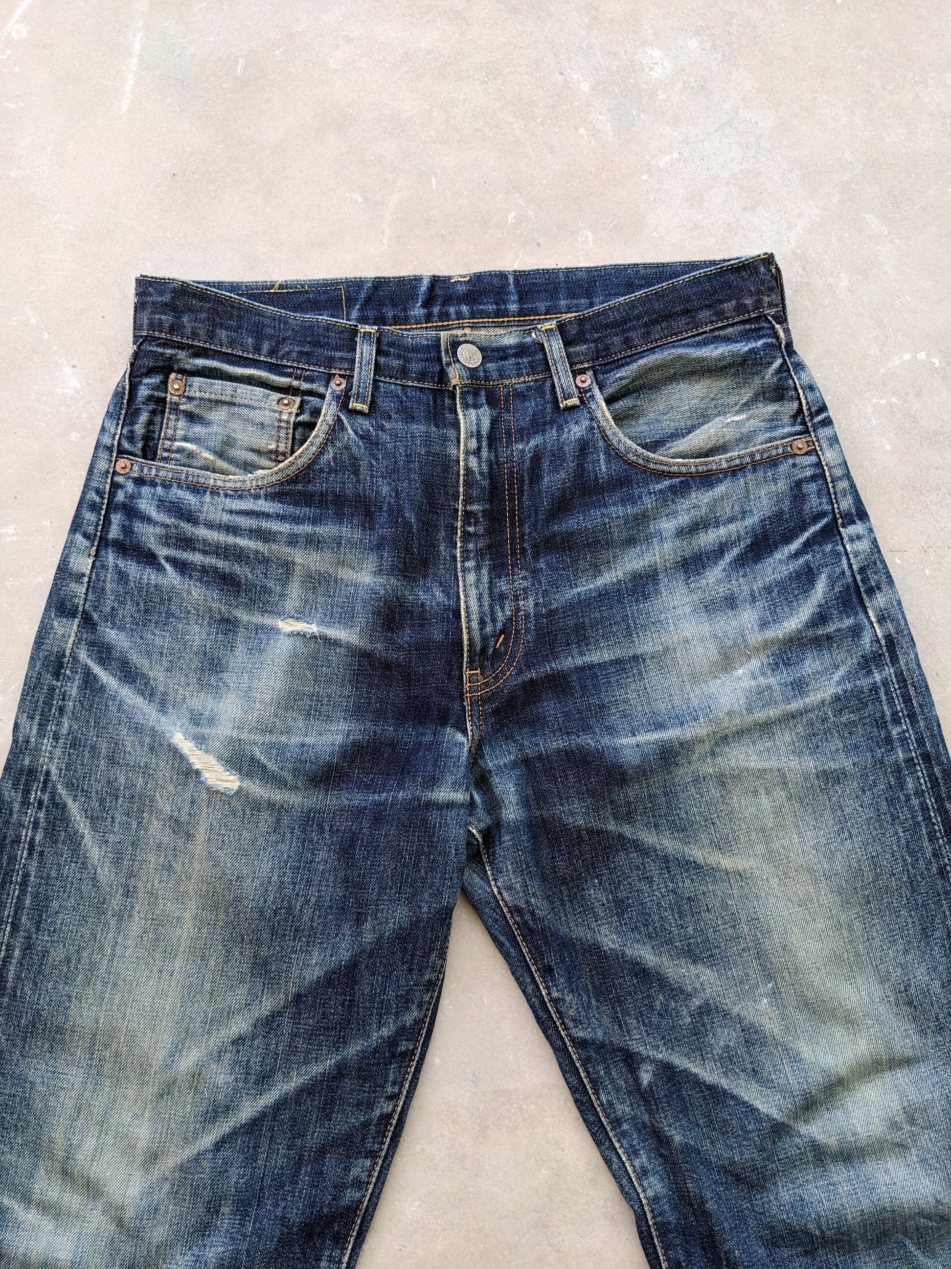 Japanese Brand × Levi's × Vintage Vintage Levis 502 XX Selvedge Distressed Jeans Size US 32 / EU 48 - 12 Thumbnail