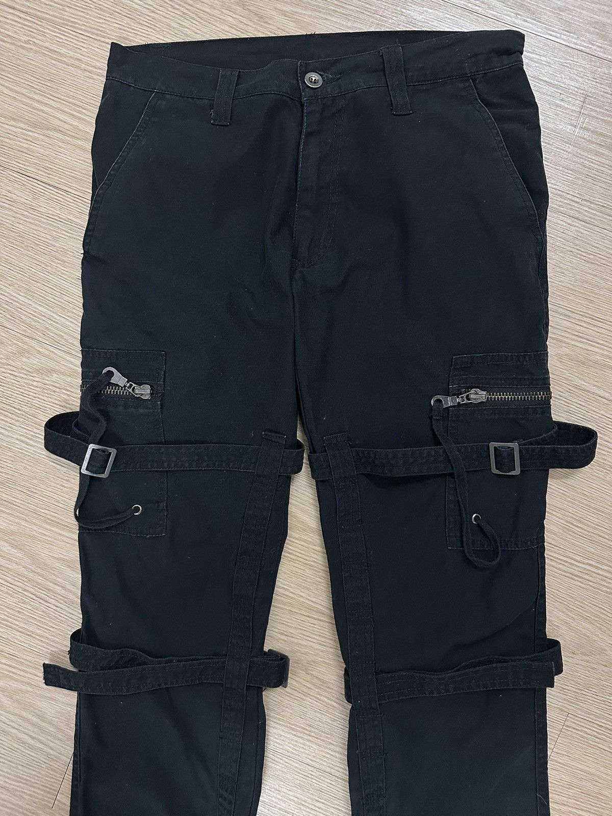 Issey Miyake × Japanese Brand × Tete Homme Tete Homme Iron Co Ltd Tactical Multi Pocket Cargo Pants Size US 34 / EU 50 - 3 Thumbnail