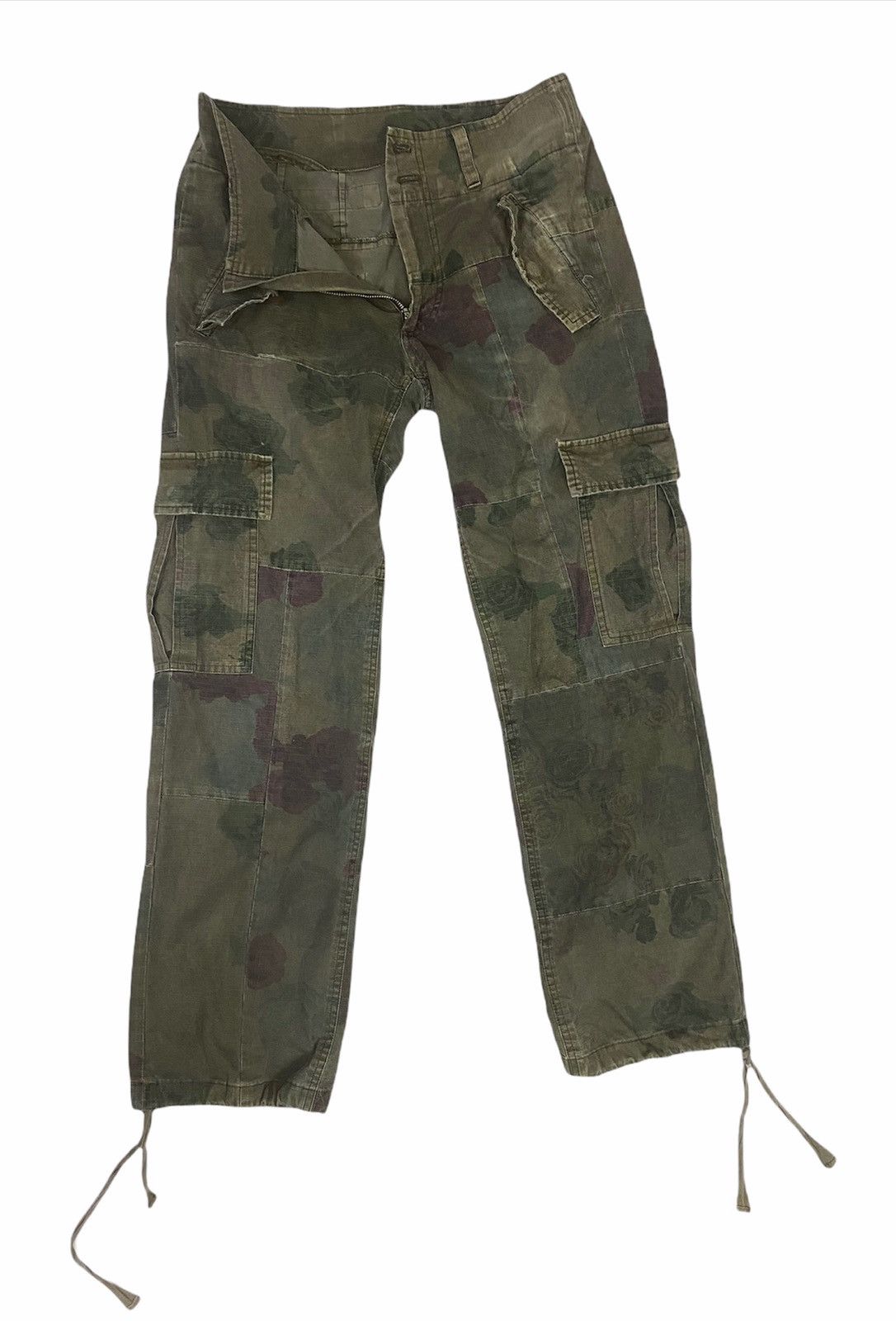 Other Rare⚡️Sunao Kuwahara Cargo Camouflage Flowers Cargo Pants Size US 29 - 3 Thumbnail