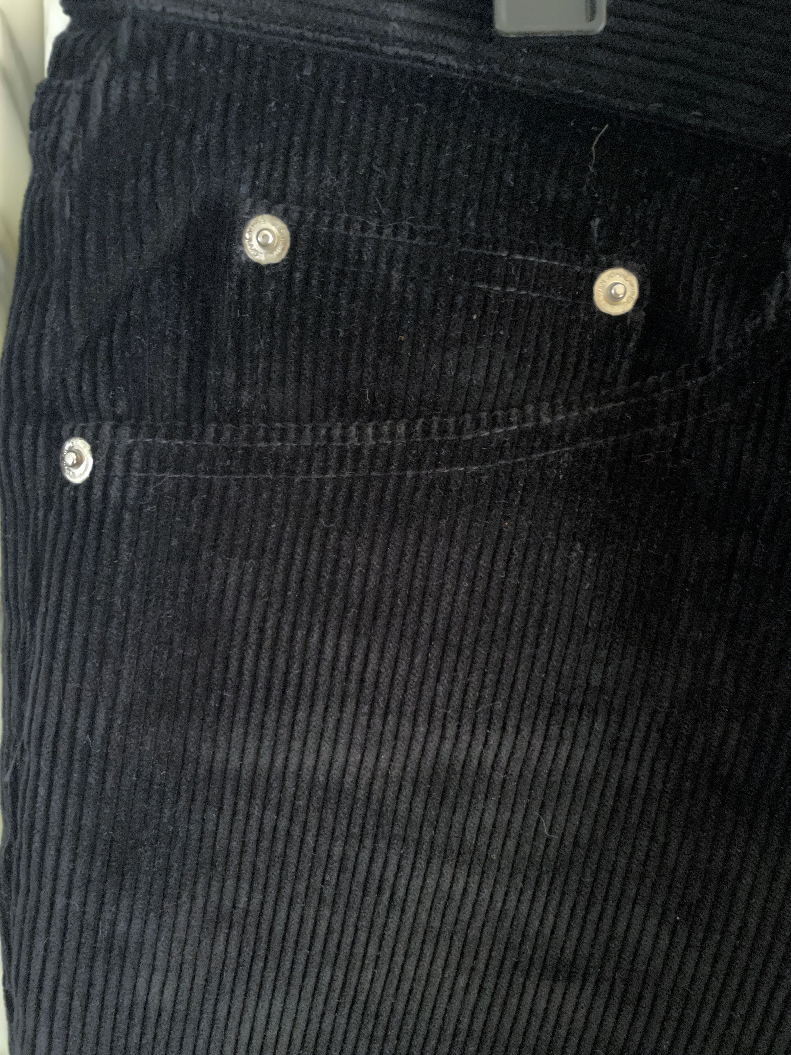 JOHN LAWRENCE SULLIVAN HEAVY BLACK CORDUROY FLARED JEANS Size US 34 / EU 50 - 5 Thumbnail
