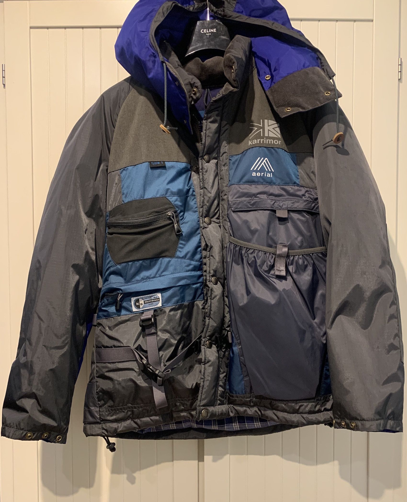 image of Junya Watanabe Fw'18 Karrimor Down Technical Jacket in Navy Gray, Men's (Size Medium)