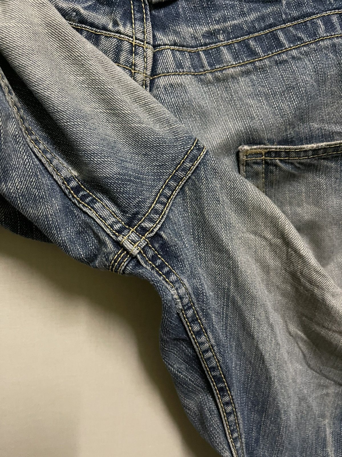 Japanese Brand Blueway Japan Denim Flared Thrashed Size US 32 / EU 48 - 17 Thumbnail
