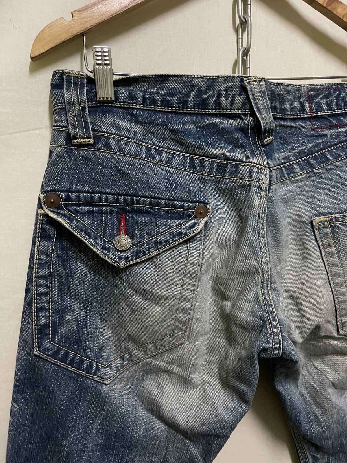 Japanese Brand Blueway Japan Denim Flared Thrashed Size US 32 / EU 48 - 13 Thumbnail