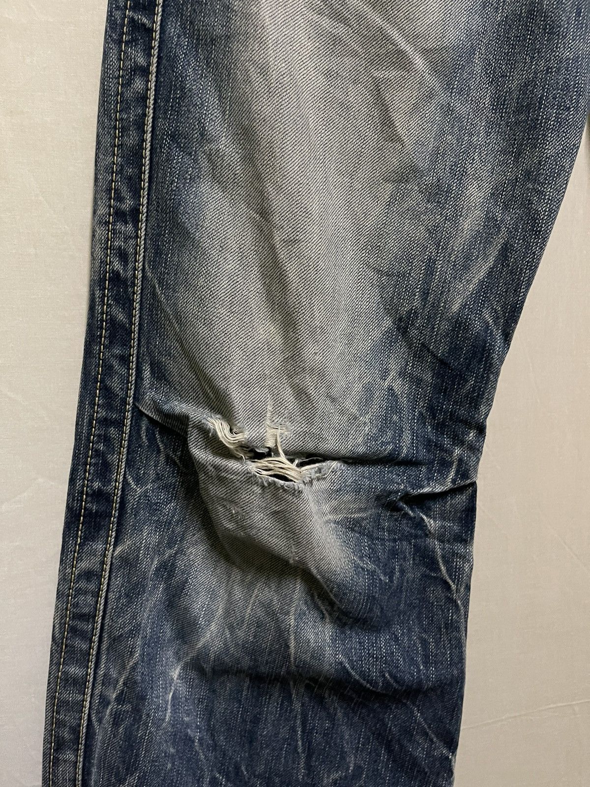 Japanese Brand Blueway Japan Denim Flared Thrashed Size US 32 / EU 48 - 3 Thumbnail