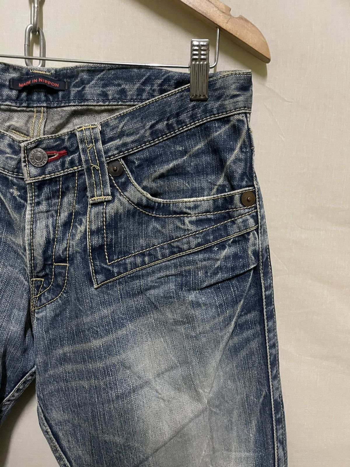 Japanese Brand Blueway Japan Denim Flared Thrashed Size US 32 / EU 48 - 5 Thumbnail