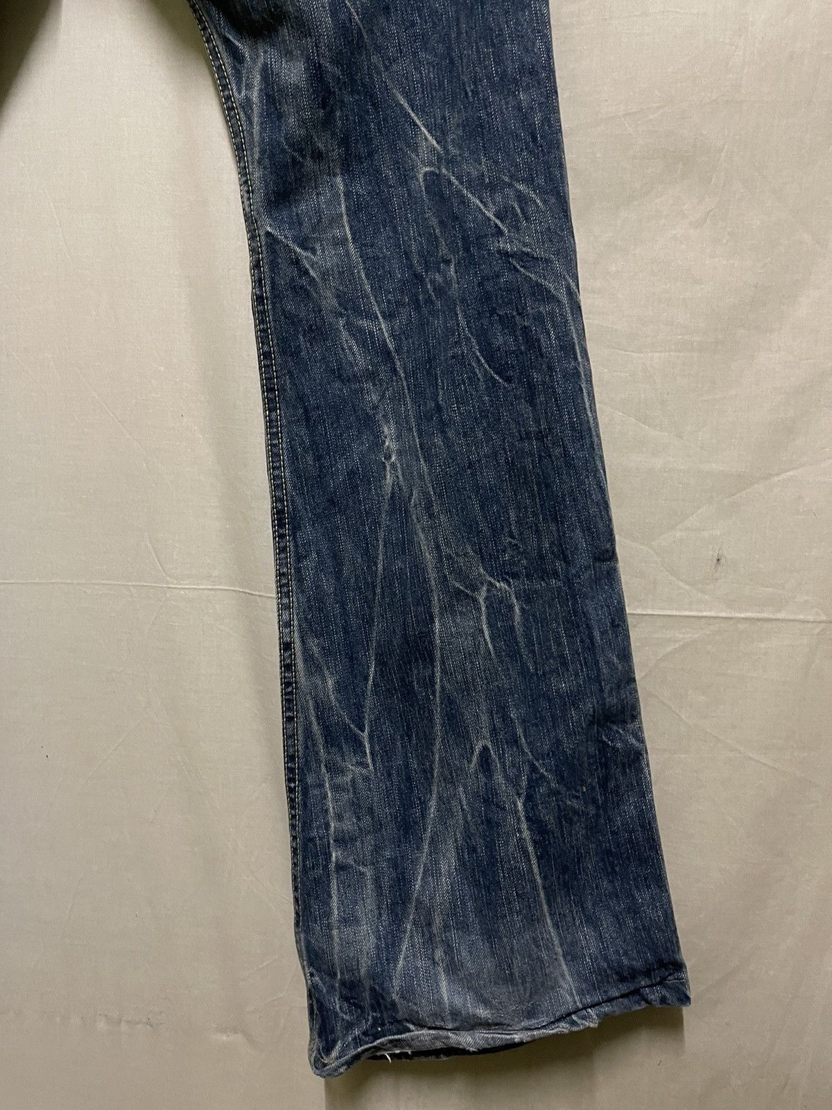 Japanese Brand Blueway Japan Denim Flared Thrashed Size US 32 / EU 48 - 16 Thumbnail
