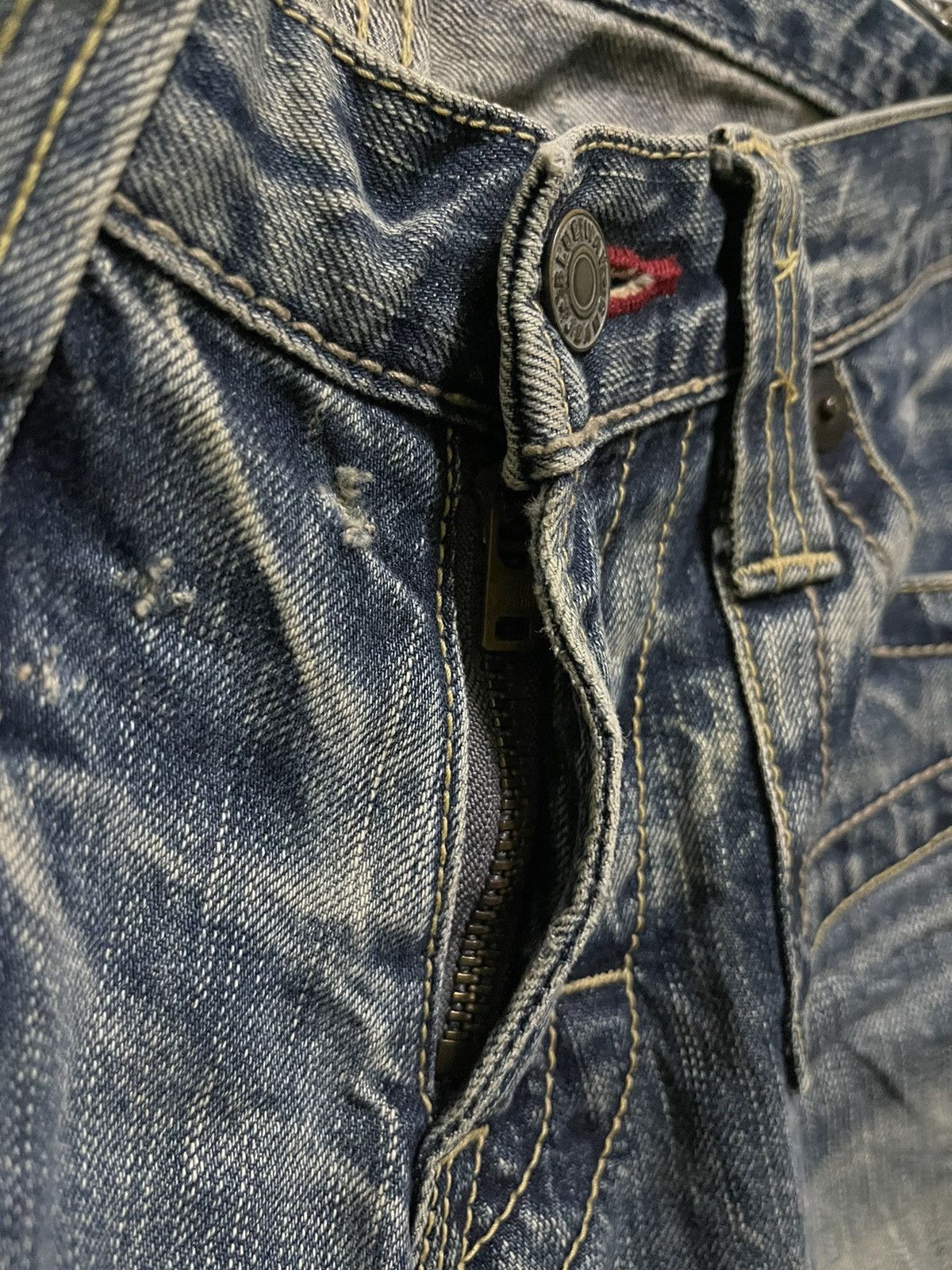 Japanese Brand Blueway Japan Denim Flared Thrashed Size US 32 / EU 48 - 9 Thumbnail