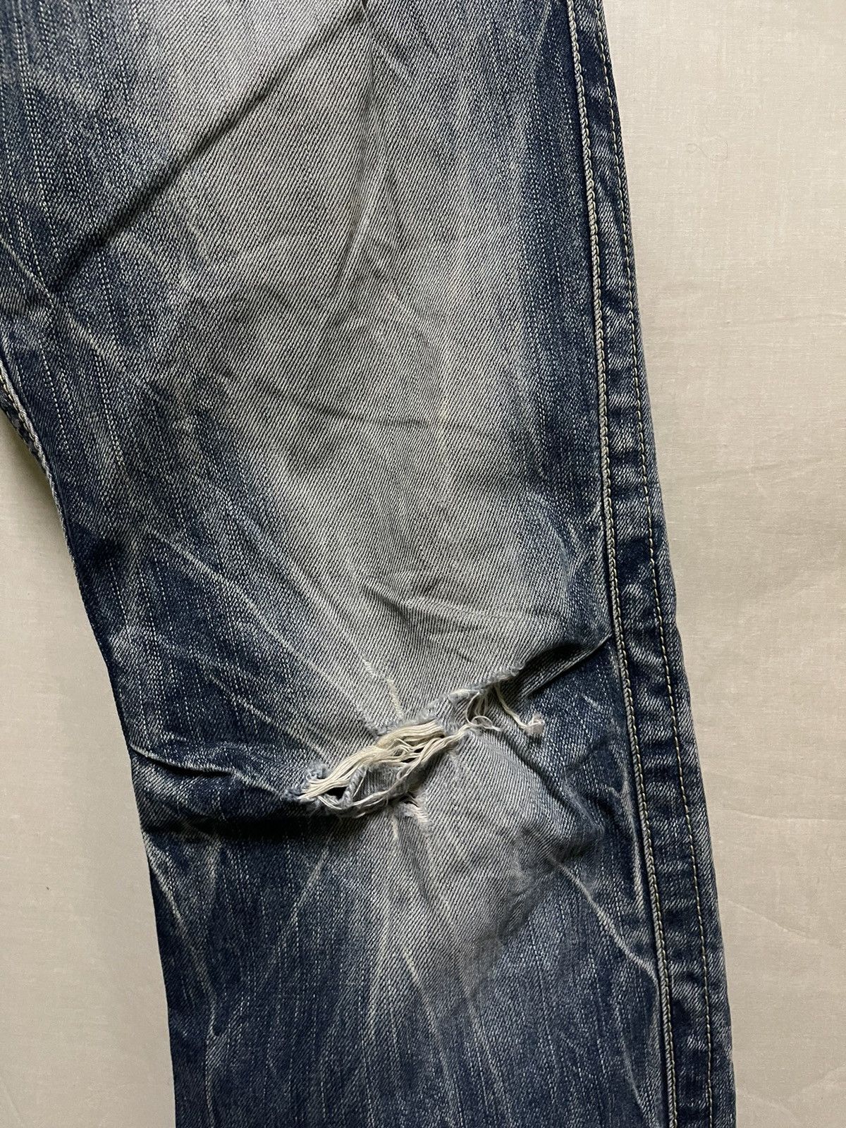 Japanese Brand Blueway Japan Denim Flared Thrashed Size US 32 / EU 48 - 6 Thumbnail