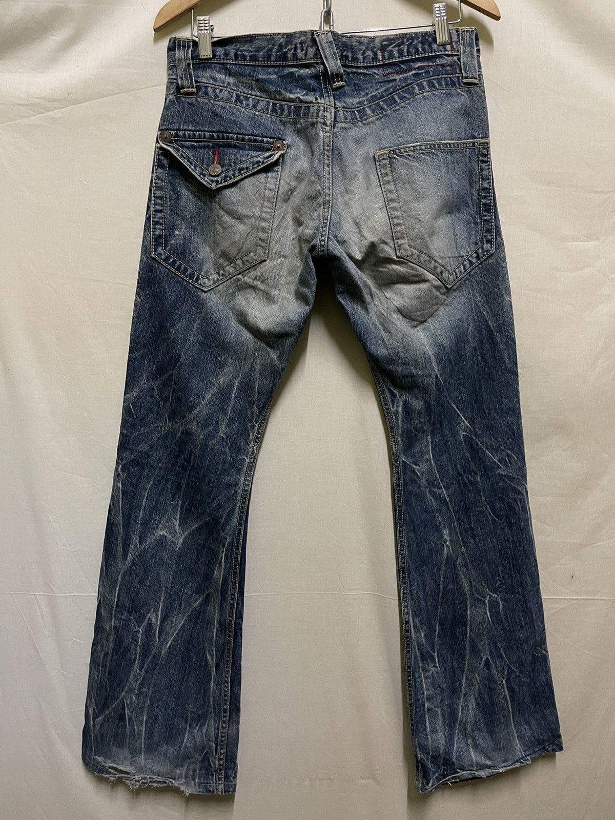 Japanese Brand Blueway Japan Denim Flared Thrashed Size US 32 / EU 48 - 12 Thumbnail