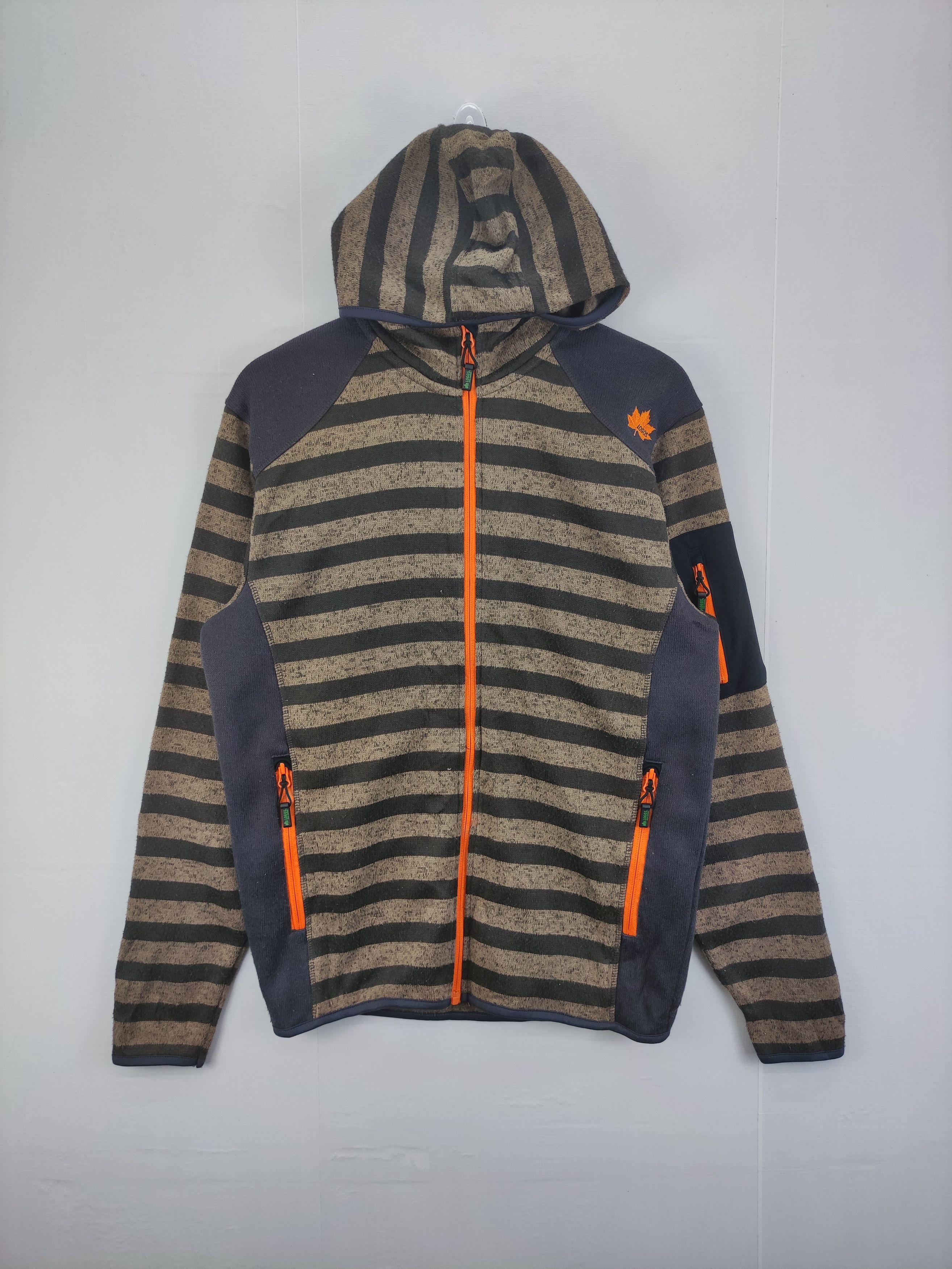 Japanese Brand Vintage Sweater Logos Zipper Hoodie Striped Size US L / EU 52-54 / 3 - 1 Thumbnail