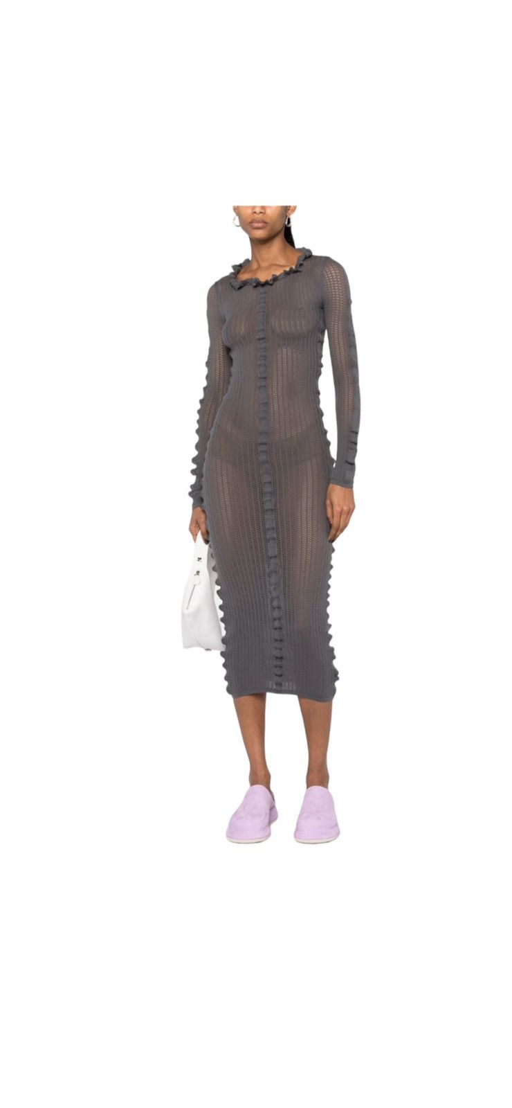 Acne Studios kedie Ruched Knitted Dress