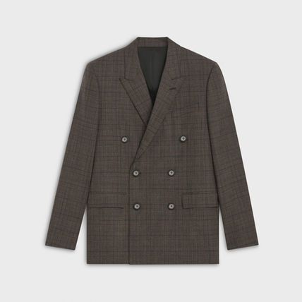 image of Celine O1W1Db10623 Blazer In Black Brown, Men's (Size XL)