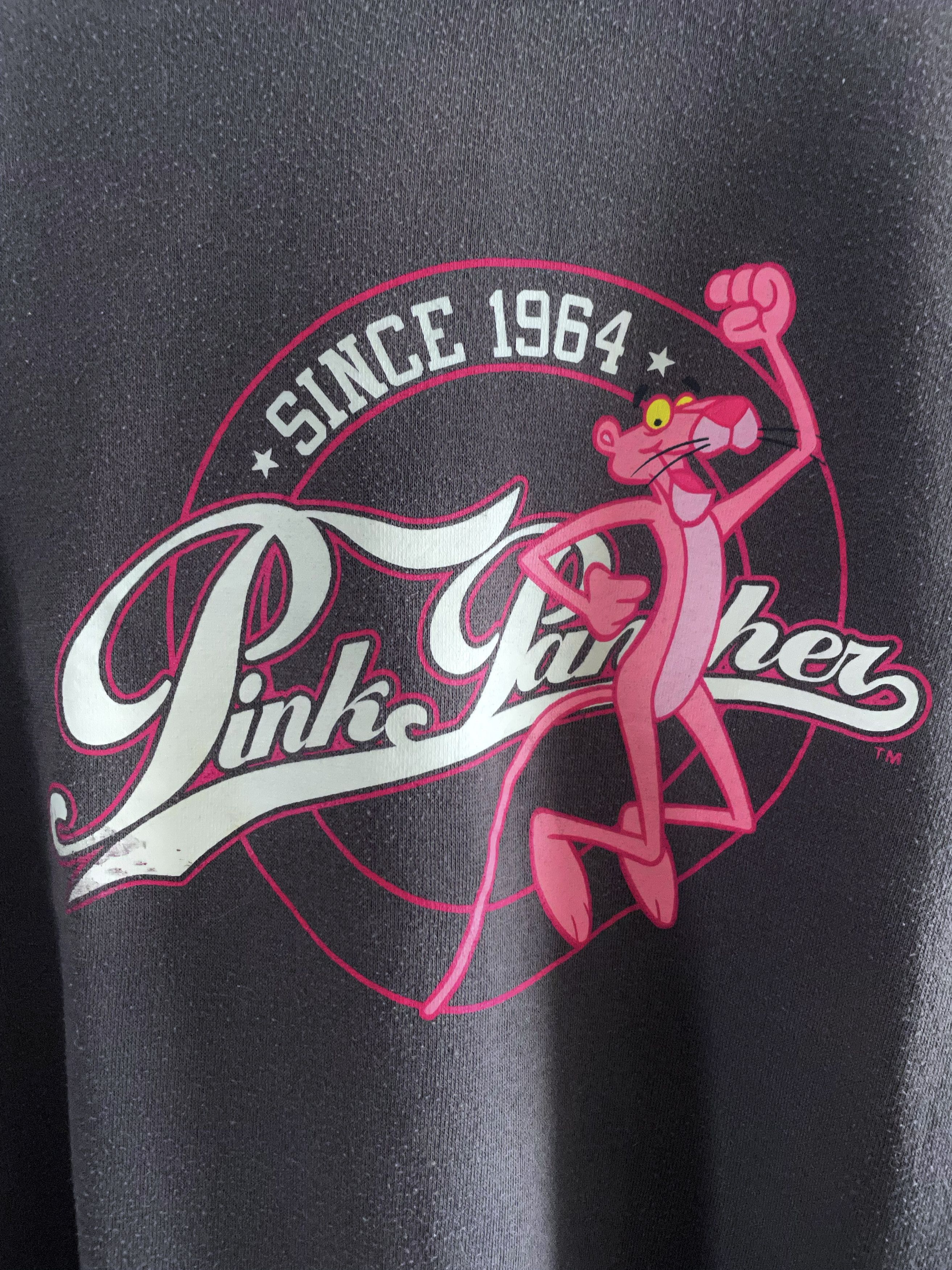 Vintage VINTAGE PINK PANTHER WASHED GREY SWEATSHIRT Size US L / EU 52-54 / 3 - 4 Thumbnail