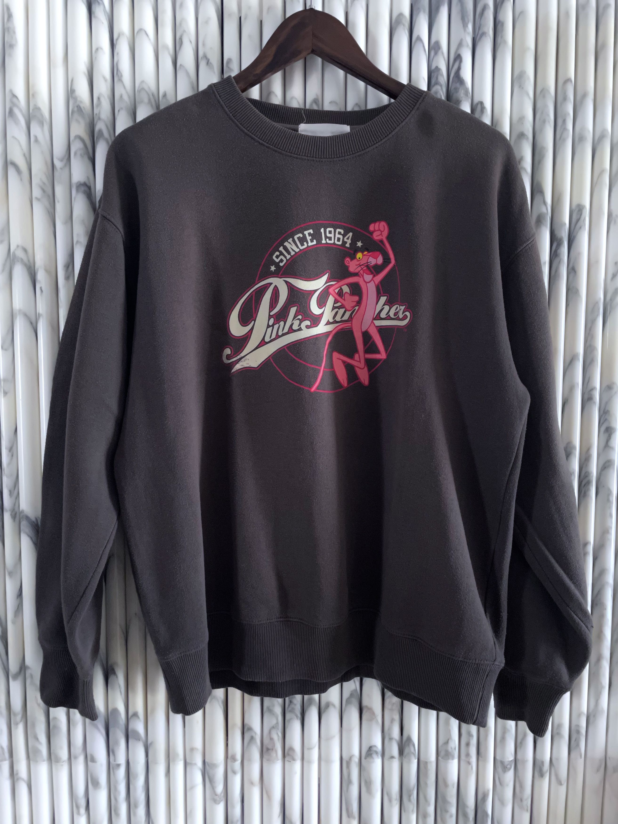 Vintage VINTAGE PINK PANTHER WASHED GREY SWEATSHIRT Size US L / EU 52-54 / 3 - 1 Thumbnail
