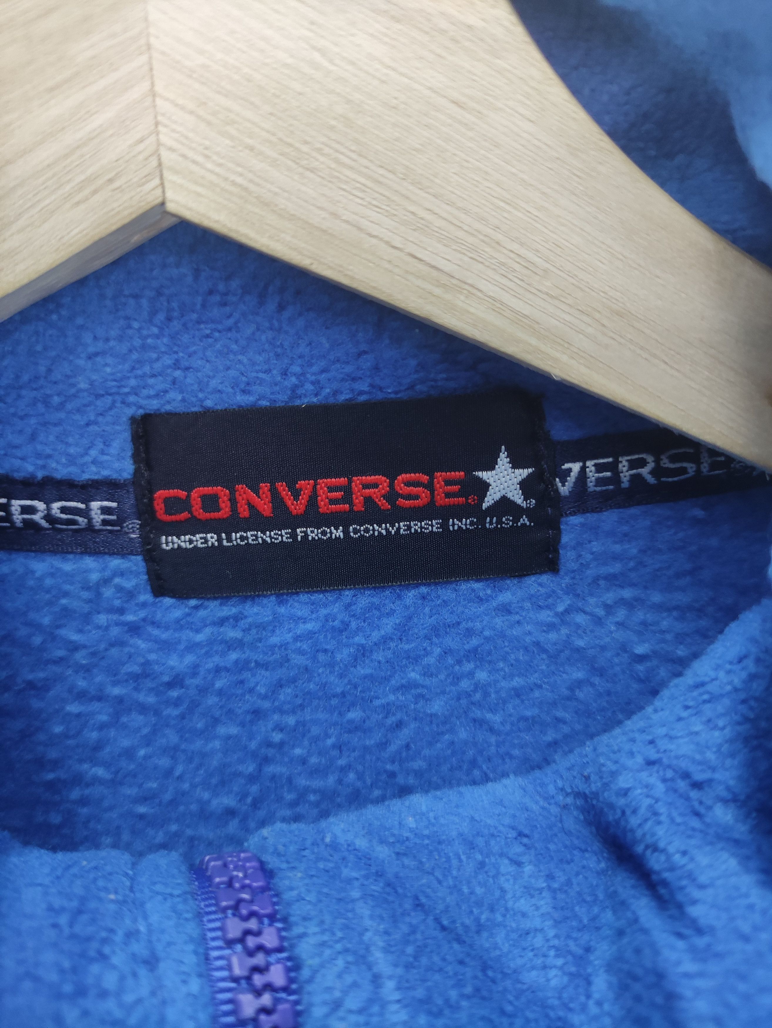 Converse Vintage Converse Fleece Sweater Half Zipper Size US M / EU 48-50 / 2 - 7 Thumbnail