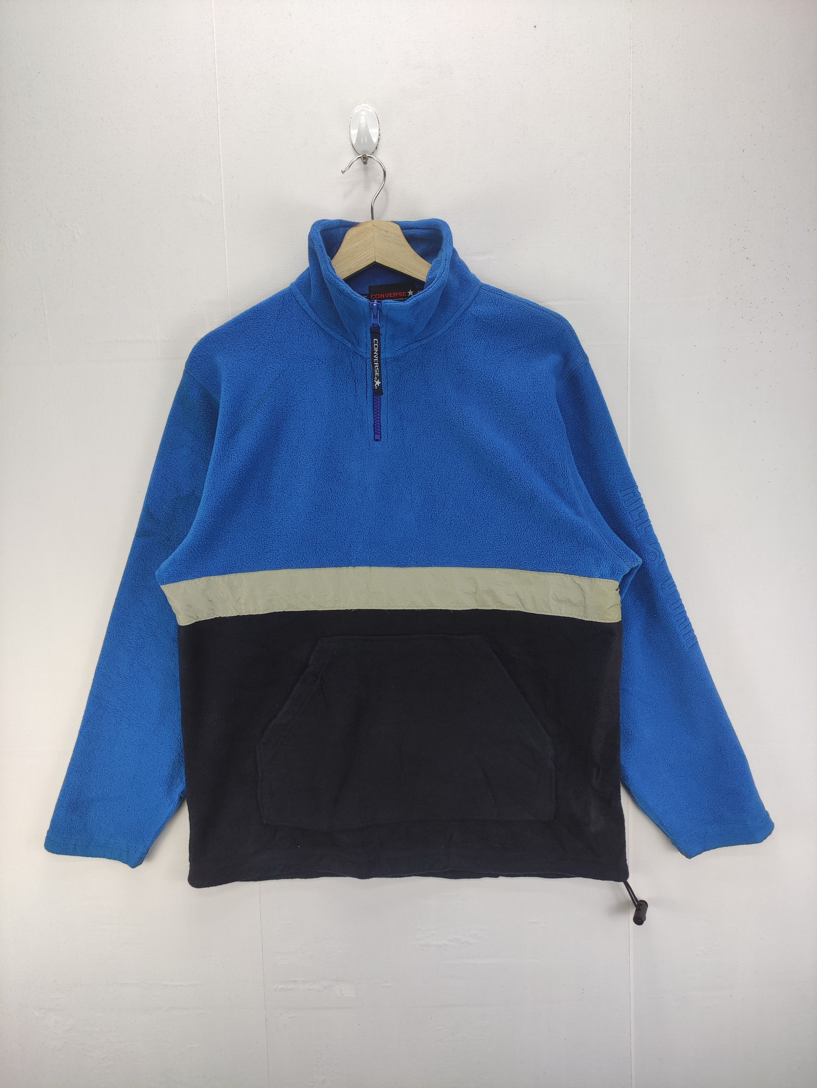Converse Vintage Converse Fleece Sweater Half Zipper Size US M / EU 48-50 / 2 - 1 Thumbnail