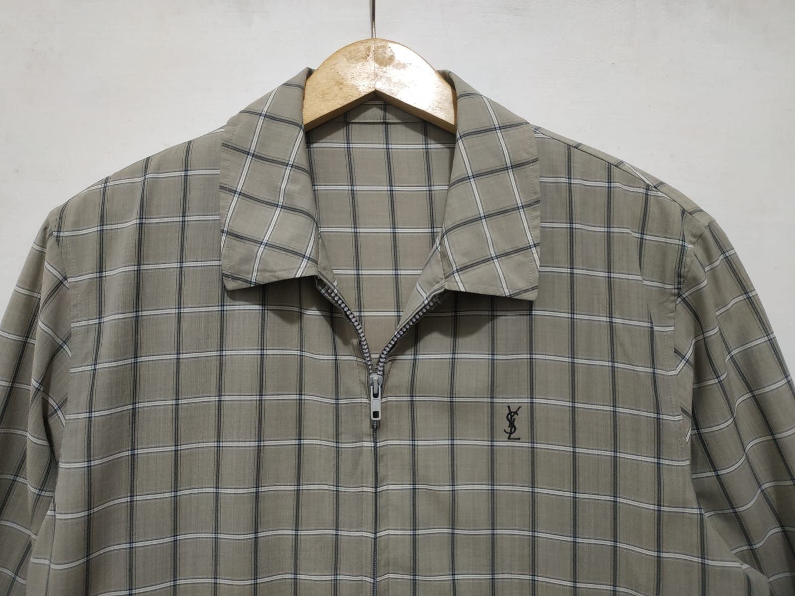 Vintage Fit M to L, Vintage Yves Saint Laurent YSL Plaid Jacket Size US M / EU 48-50 / 2 - 2 Thumbnail