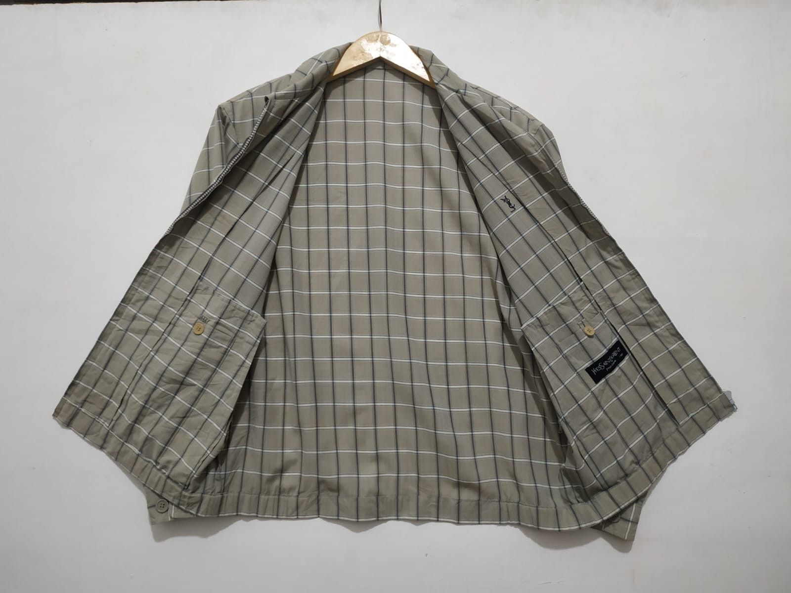 Vintage Fit M to L, Vintage Yves Saint Laurent YSL Plaid Jacket Size US M / EU 48-50 / 2 - 6 Thumbnail