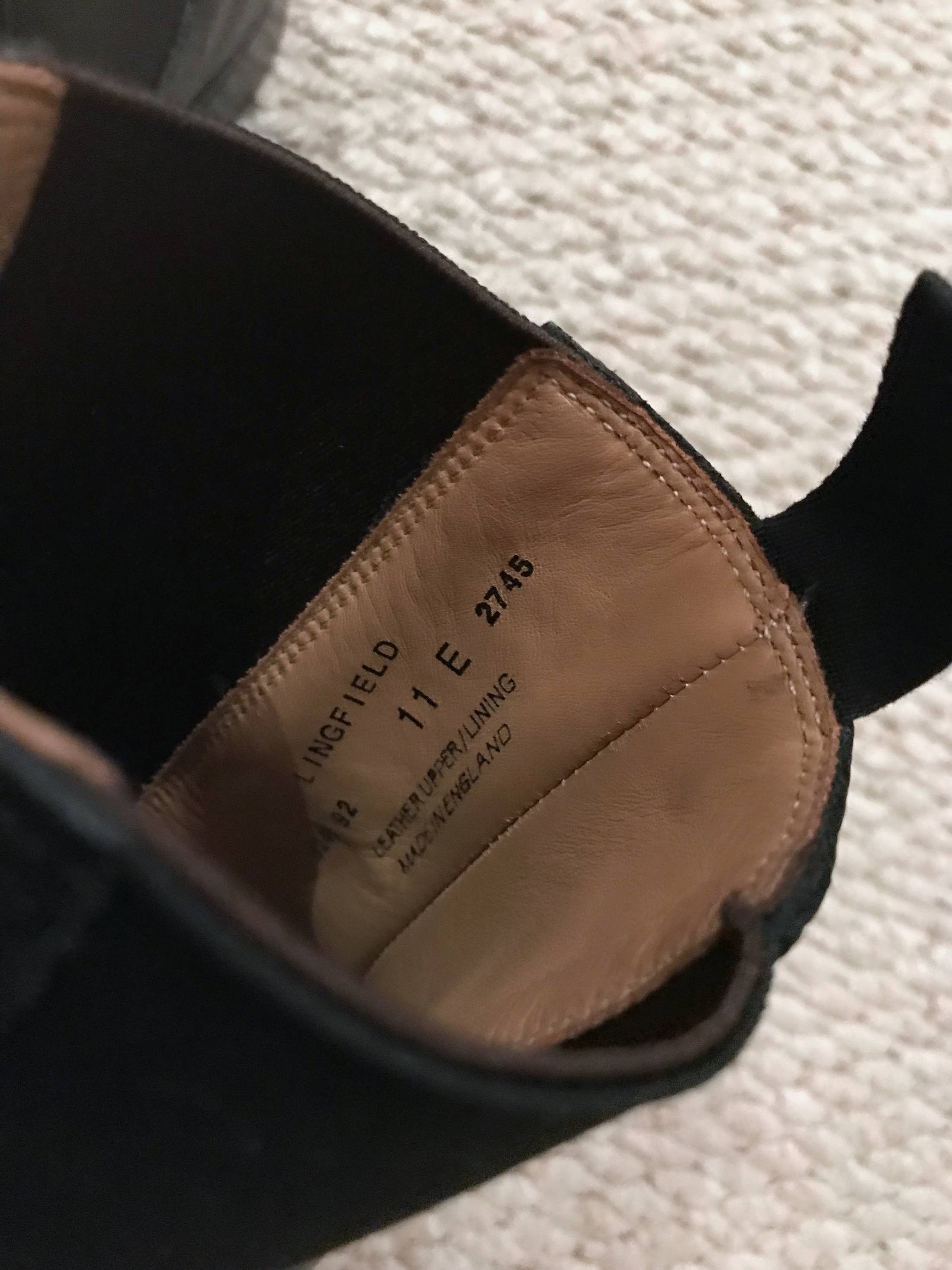 Crockett & Jones SPECIAL ORDER PEBBLE GRAINED CALFSKIN LEATHER CHELSEA BOOTS Size US 12 / EU 45 - 10 Thumbnail