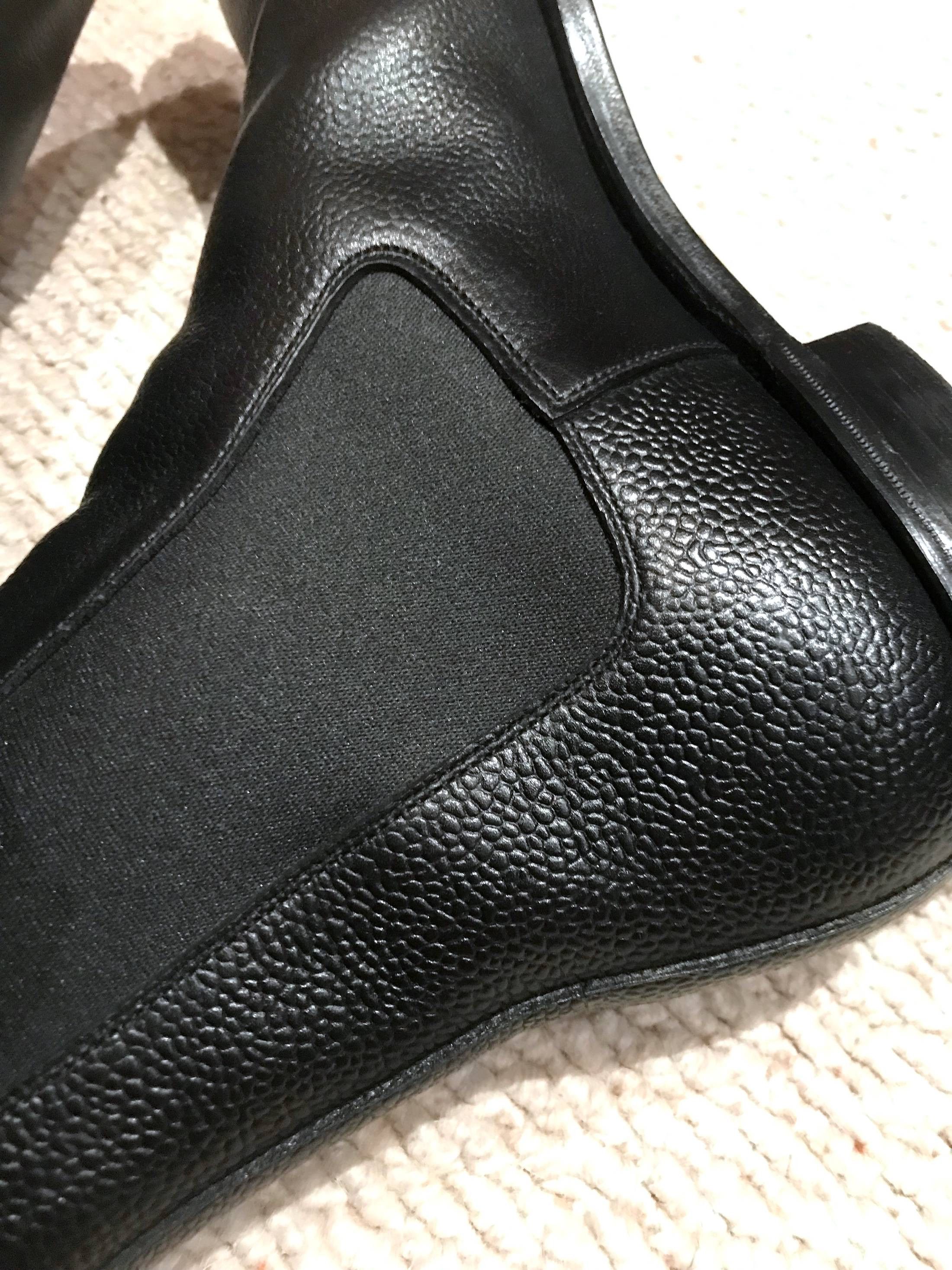 Crockett & Jones SPECIAL ORDER PEBBLE GRAINED CALFSKIN LEATHER CHELSEA BOOTS Size US 12 / EU 45 - 8 Thumbnail