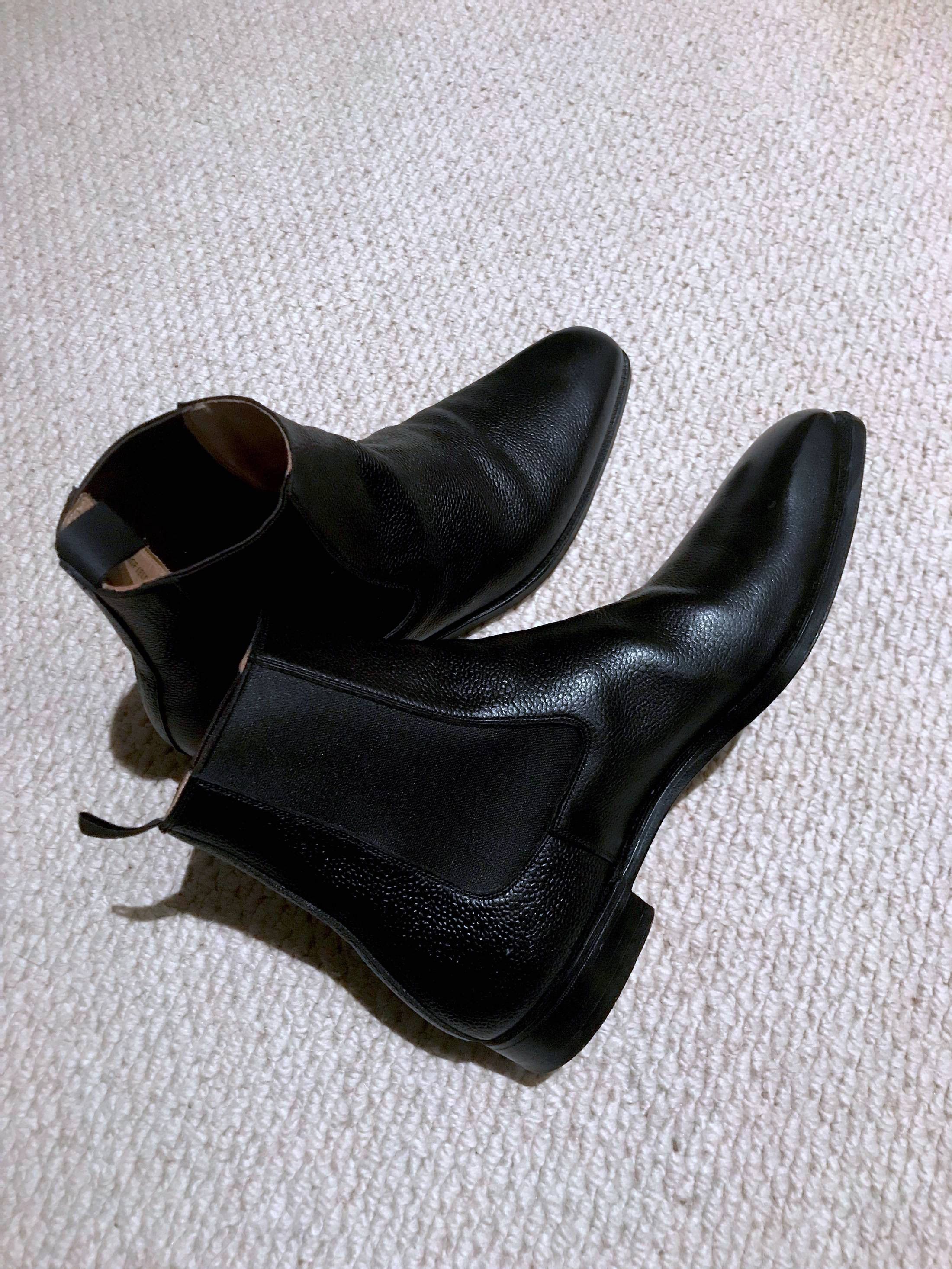 Crockett & Jones SPECIAL ORDER PEBBLE GRAINED CALFSKIN LEATHER CHELSEA BOOTS Size US 12 / EU 45 - 4 Thumbnail