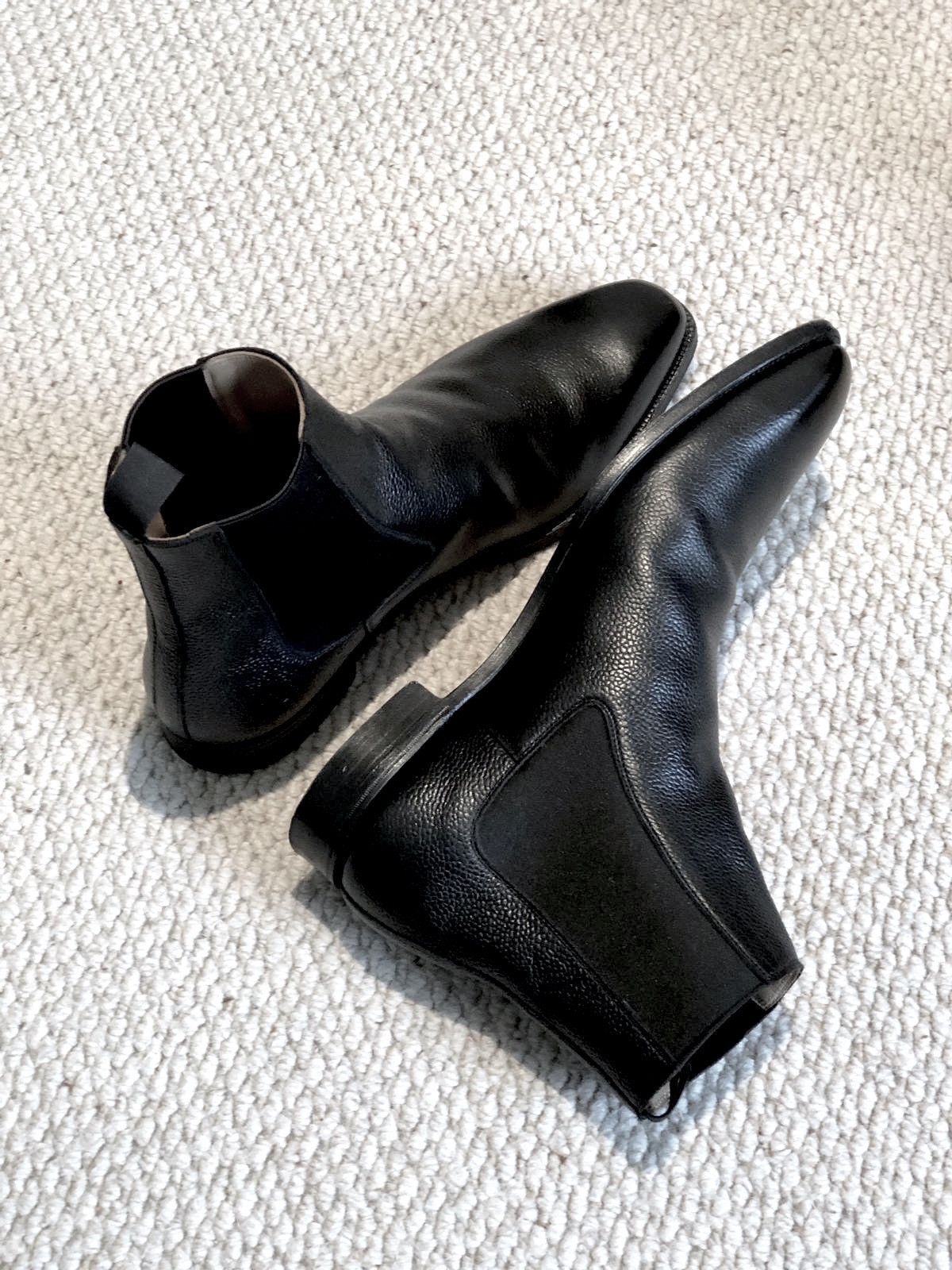 Crockett & Jones SPECIAL ORDER PEBBLE GRAINED CALFSKIN LEATHER CHELSEA BOOTS Size US 12 / EU 45 - 6 Thumbnail