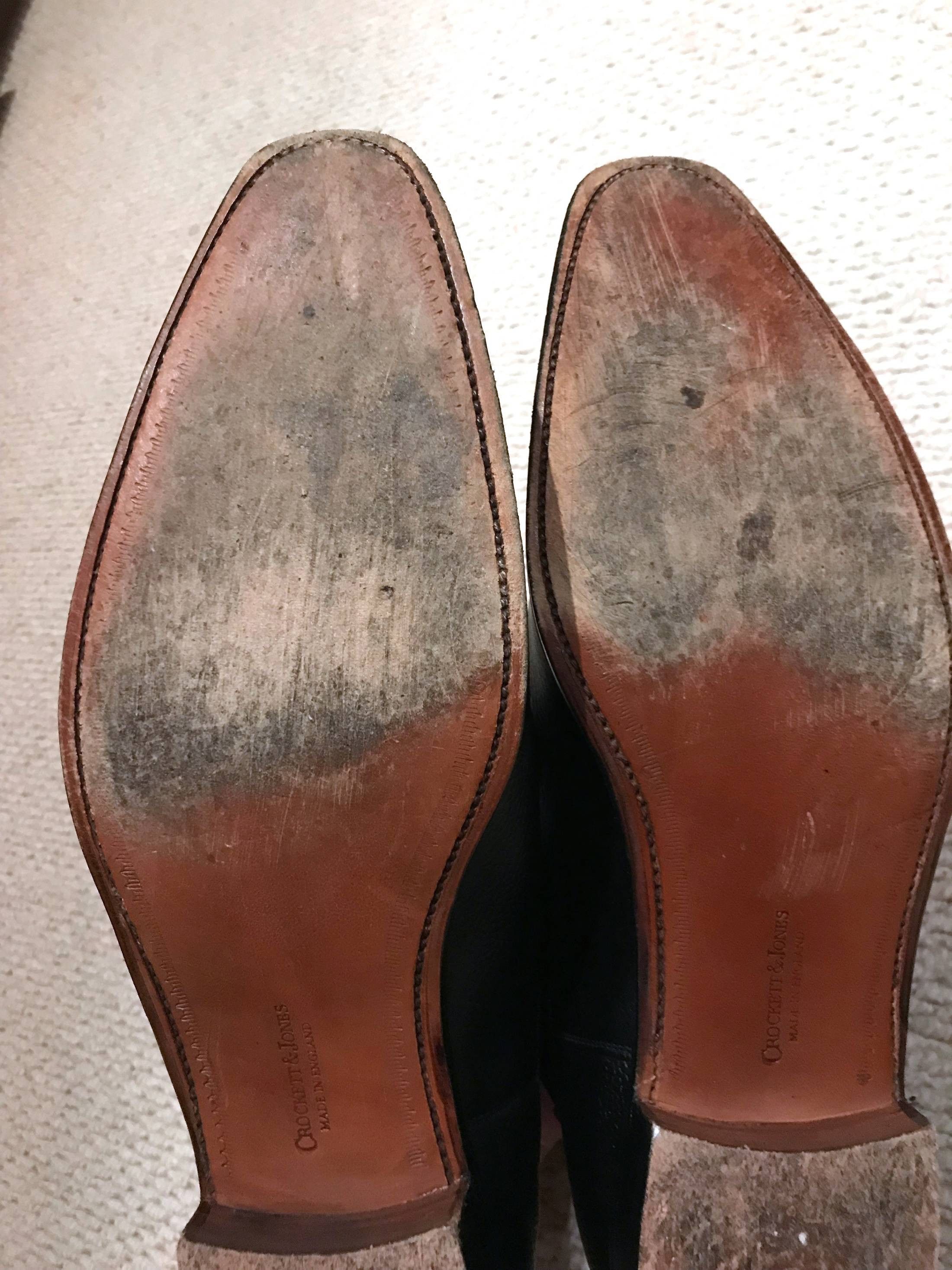 Crockett & Jones SPECIAL ORDER PEBBLE GRAINED CALFSKIN LEATHER CHELSEA BOOTS Size US 12 / EU 45 - 11 Thumbnail