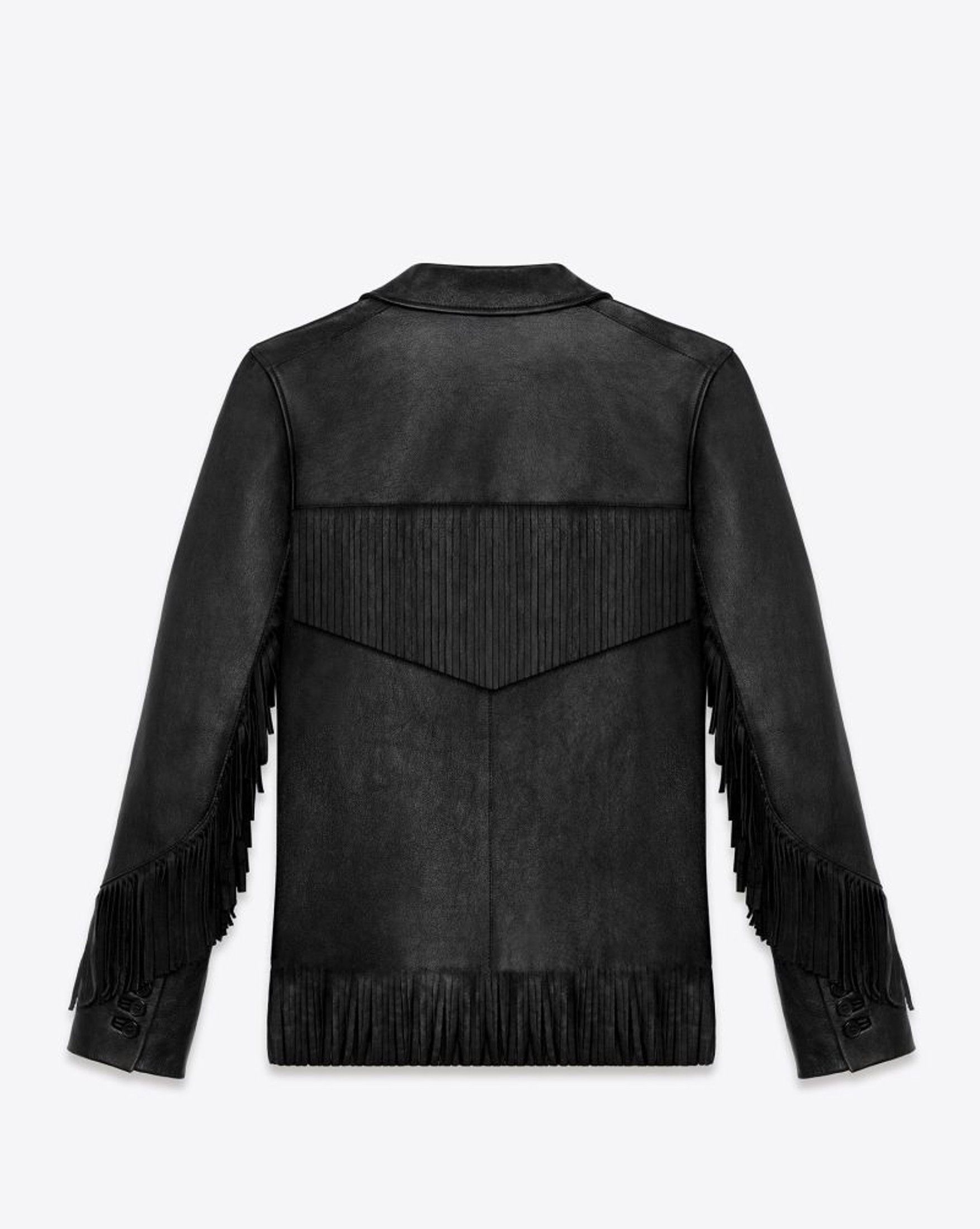 Hedi Slimane × Saint Laurent Paris NEW AW13 L12 CURTIS WESTERN FRINGED LAMBSKIN JACKET Size US M / EU 48-50 / 2 - 7 Thumbnail