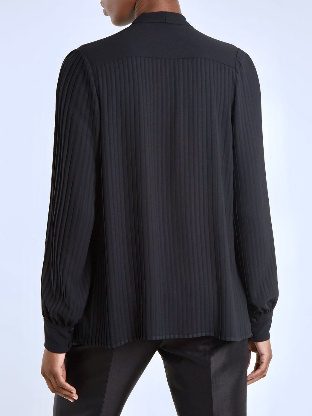 Balenciaga *GRAIL* NWT PUSSY BOW LAVALLIERE TIE NECK PLEATED SHIRT Size US M / EU 48-50 / 2 - 22 Thumbnail
