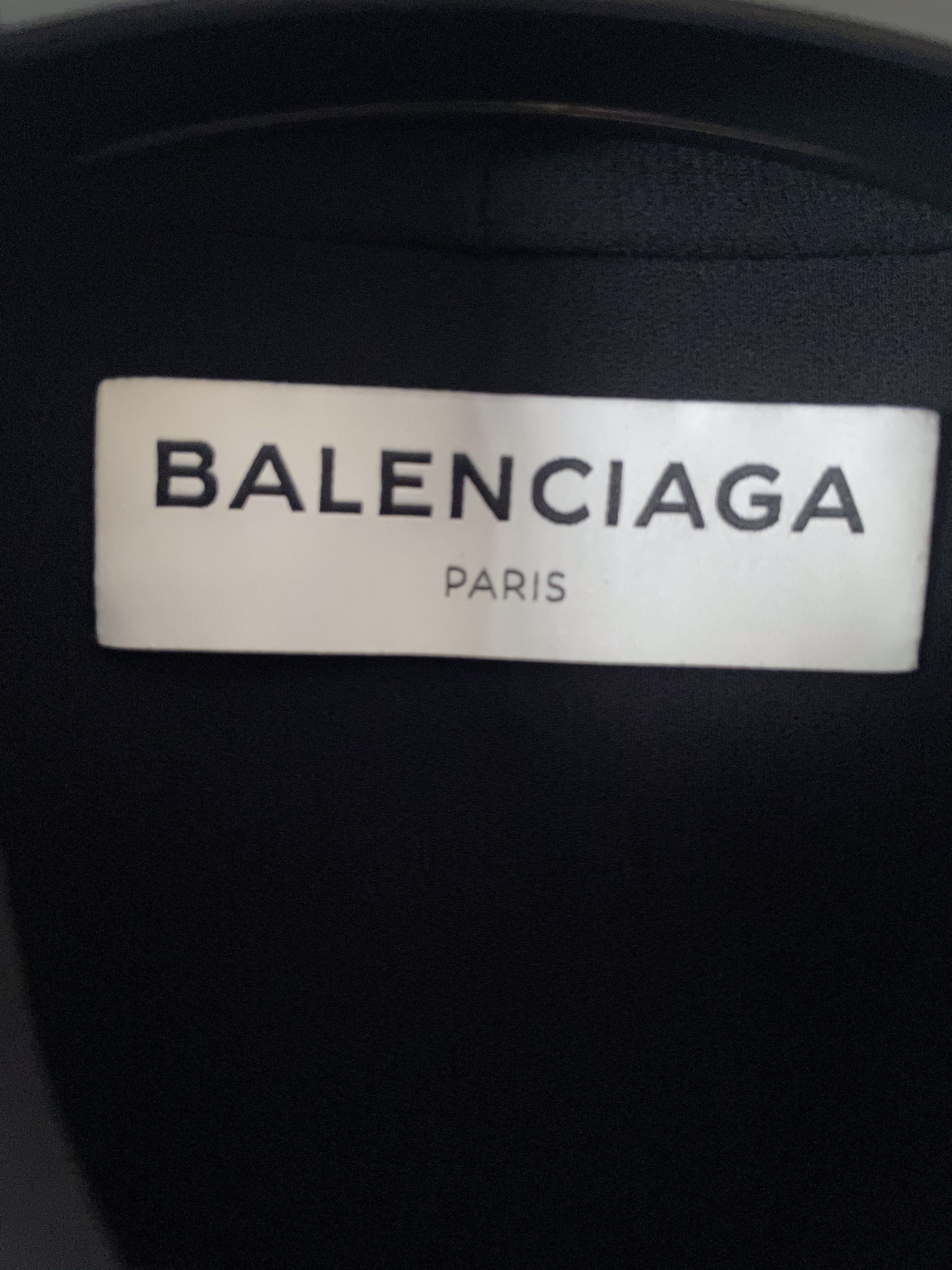 Balenciaga *GRAIL* NWT PUSSY BOW LAVALLIERE TIE NECK PLEATED SHIRT Size US M / EU 48-50 / 2 - 9 Thumbnail