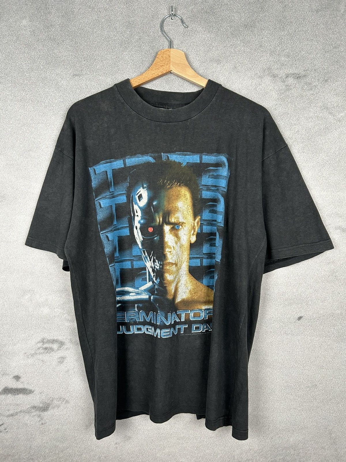 Vintage Vintage 1991 Terminator 2 Judgement Day Euro Tag Rare Movie Size US L / EU 52-54 / 3 - 1 Thumbnail