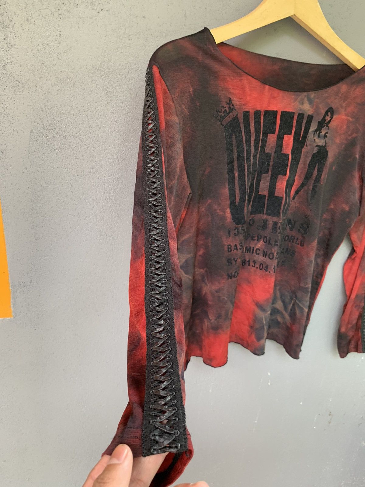 20471120 🖤BLACFRIDAY🖤Vintage mesh top queen red velvet Size S / US 4 / IT 40 - 3 Thumbnail