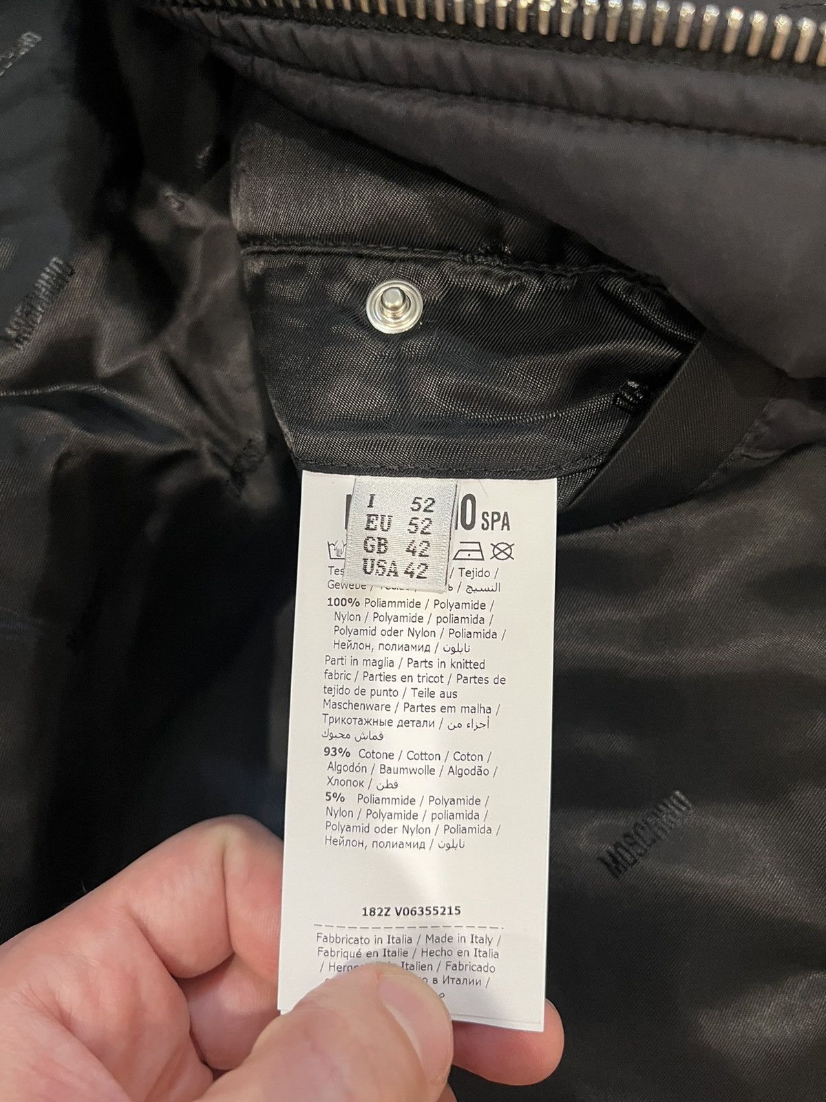 Moschino Moschino Safety Pin Teddy Bear Bomber Jacket - Size IT 52 Size US L / EU 52-54 / 3 - 5 Thumbnail
