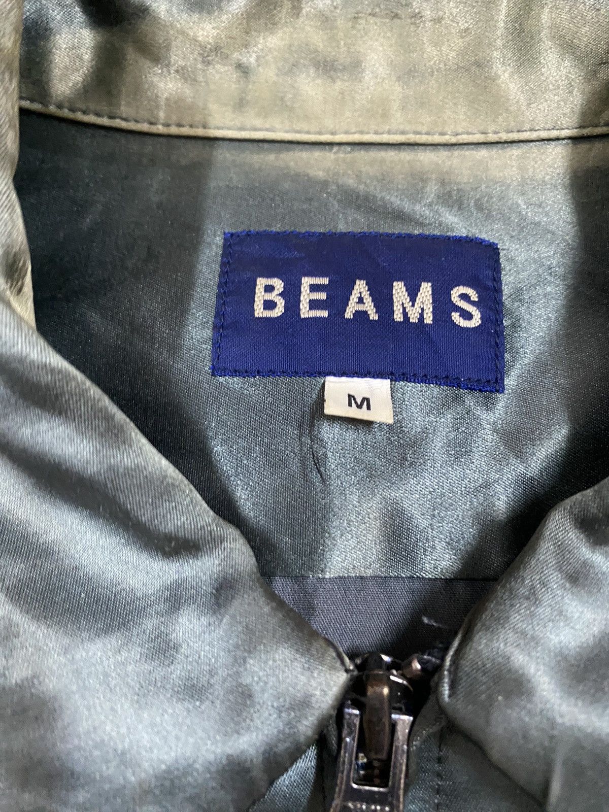 Beams Plus × Vintage Vtg🔥Beams Satin Metalic Green Rockabilly Style Jacket Size US M / EU 48-50 / 2 - 16 Thumbnail