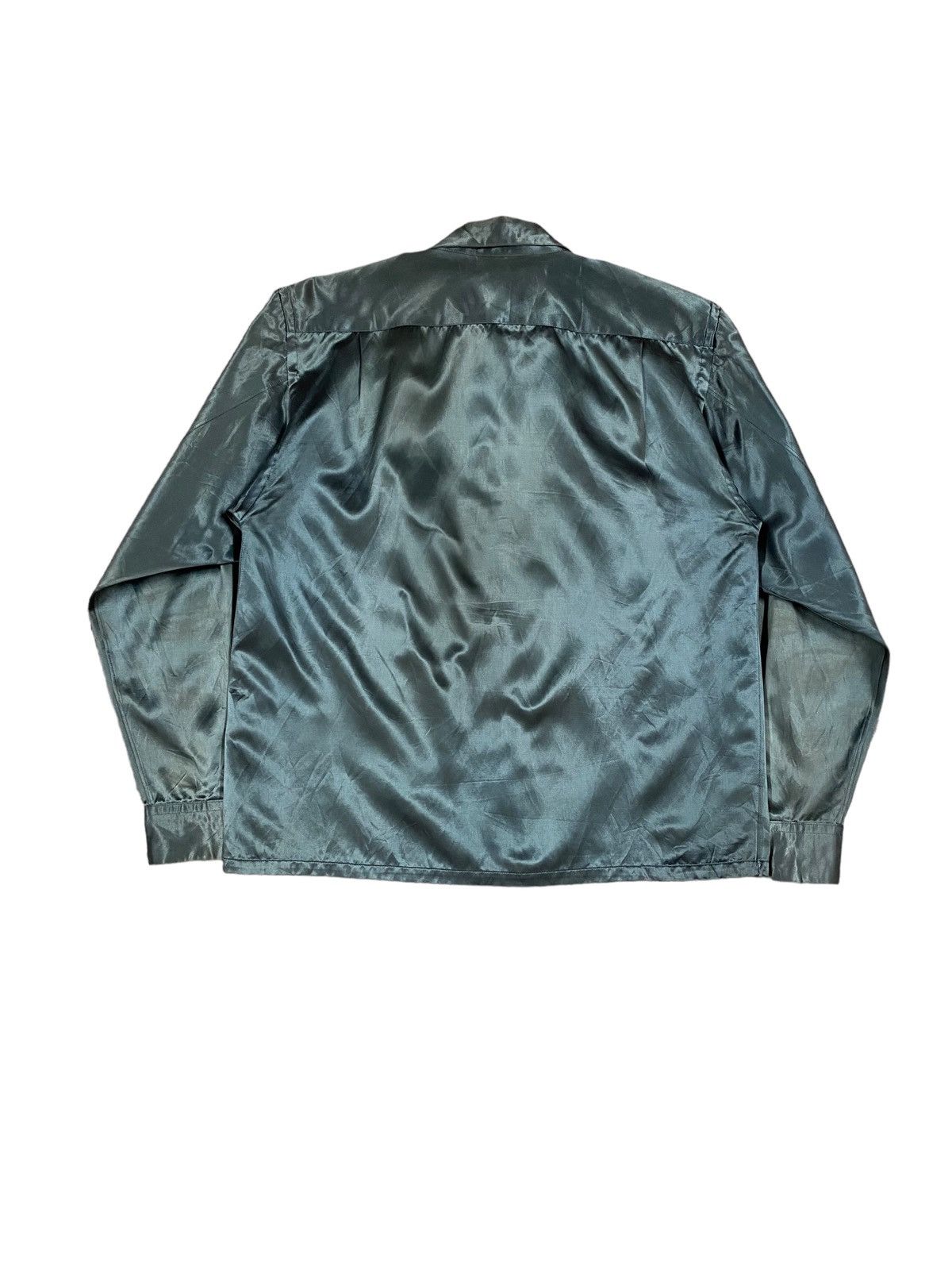 Beams Plus × Vintage Vtg🔥Beams Satin Metalic Green Rockabilly Style Jacket Size US M / EU 48-50 / 2 - 2 Thumbnail