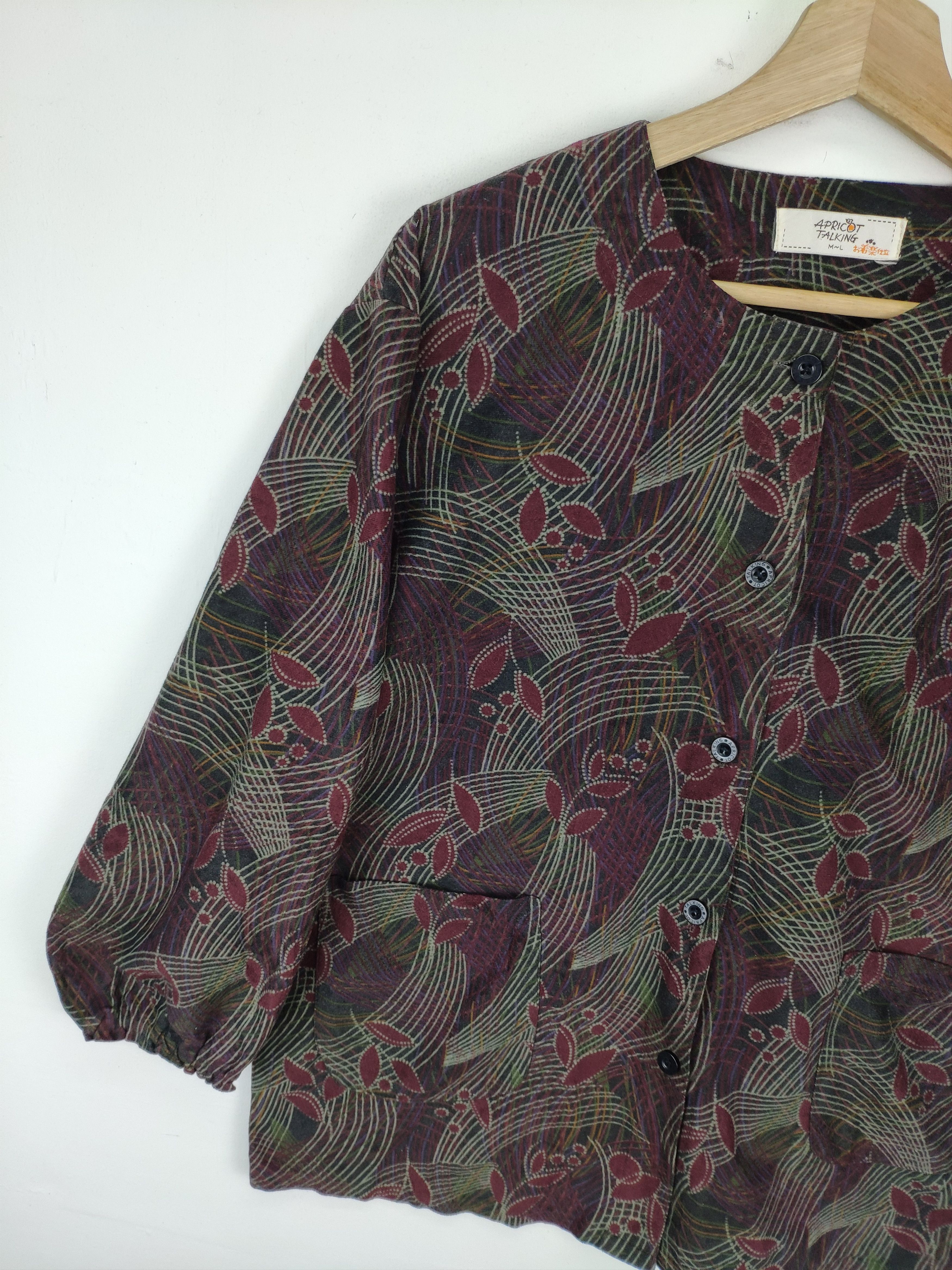 Japanese Brand × Vintage Vintage Cardigan Abstract Motif Printed Size M / US 6-8 / IT 42-44 - 11 Thumbnail