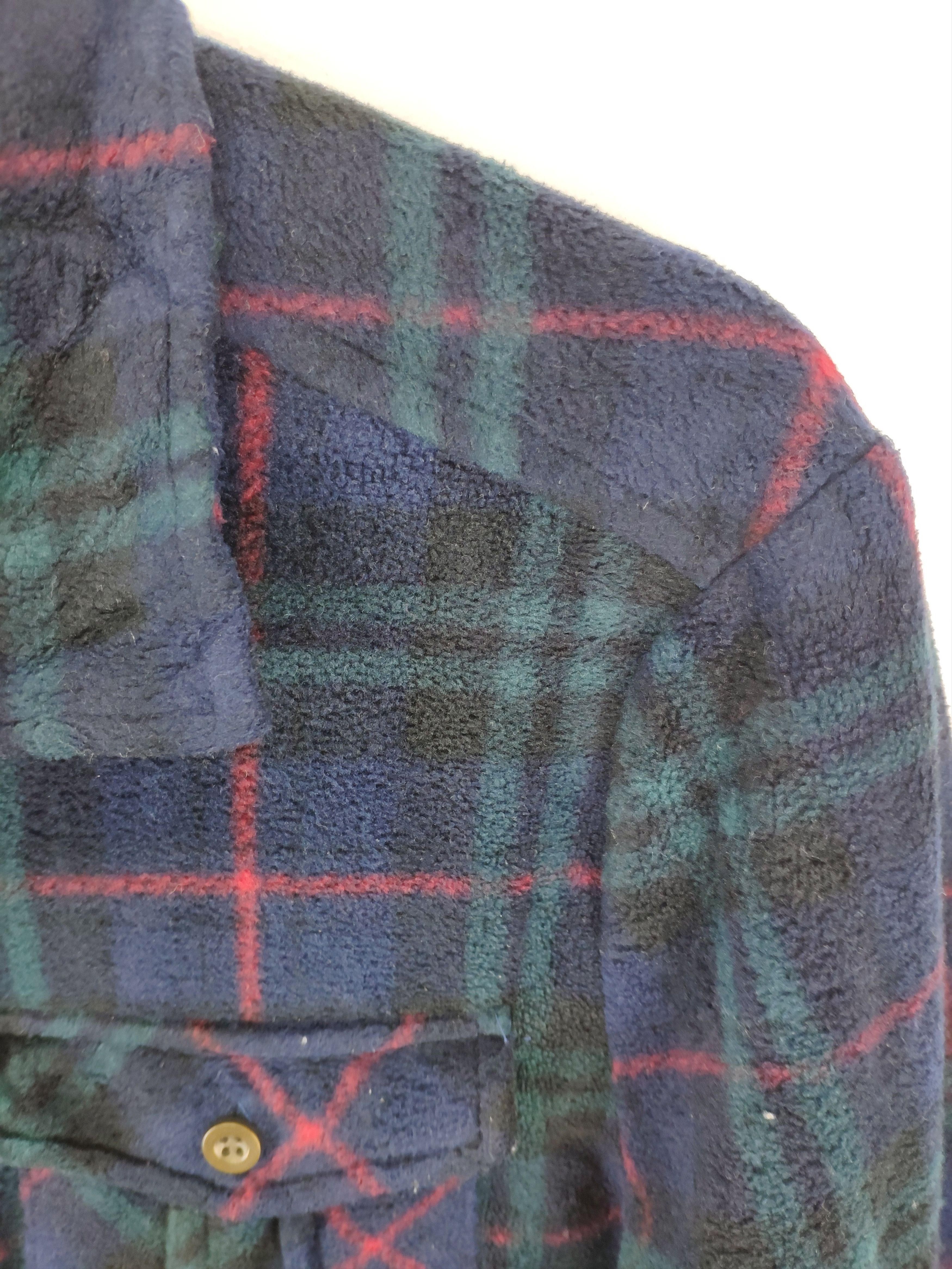 Japanese Brand 🇯🇵 Vintage Fleece Flannel Shirt Button Up Checkered Size US M / EU 48-50 / 2 - 6 Thumbnail