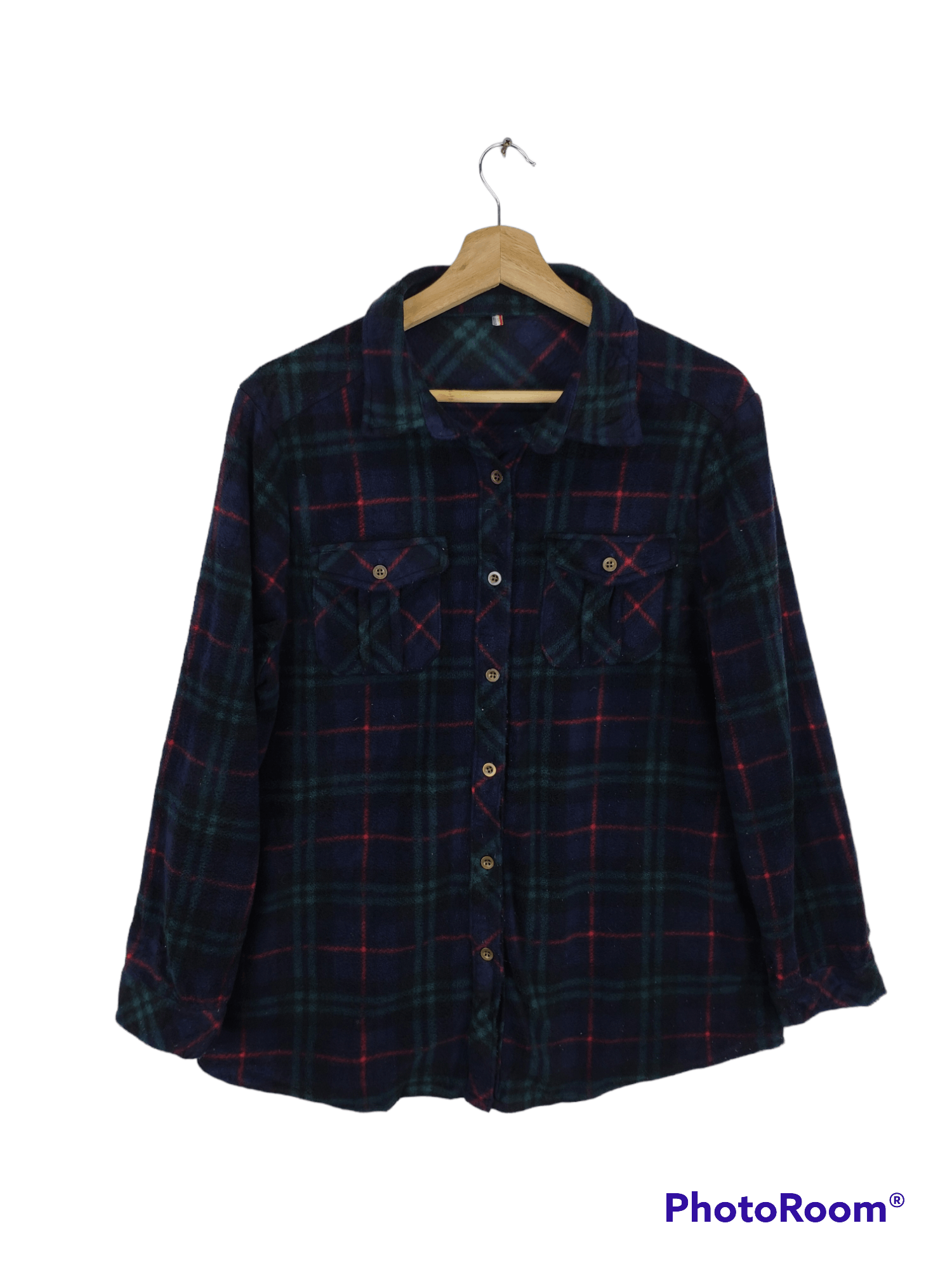 Japanese Brand 🇯🇵 Vintage Fleece Flannel Shirt Button Up Checkered Size US M / EU 48-50 / 2 - 1 Thumbnail